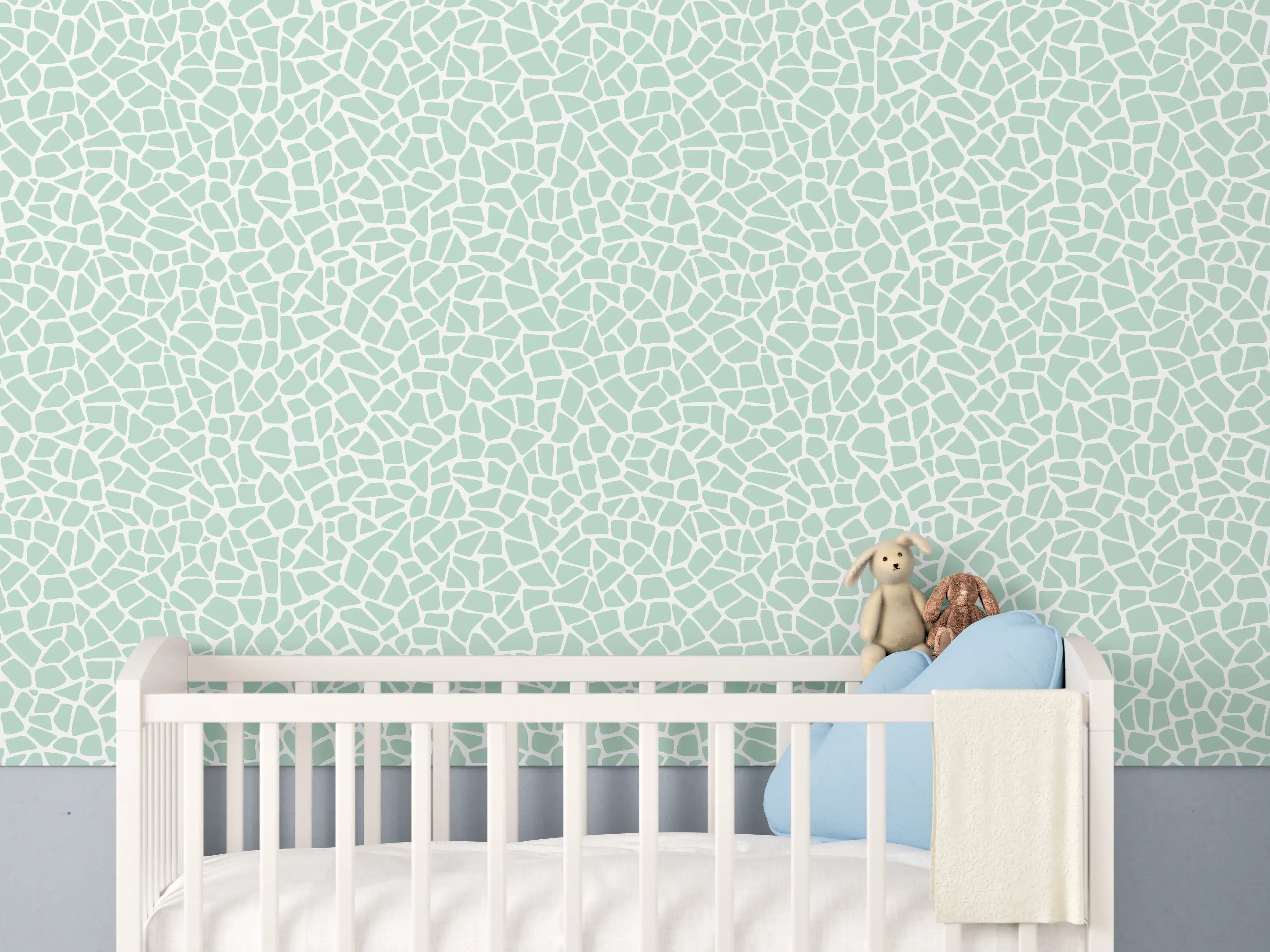 Babyzimmer Wandgestaltung - Weißer Marmor mit zarten Grauschattierungen