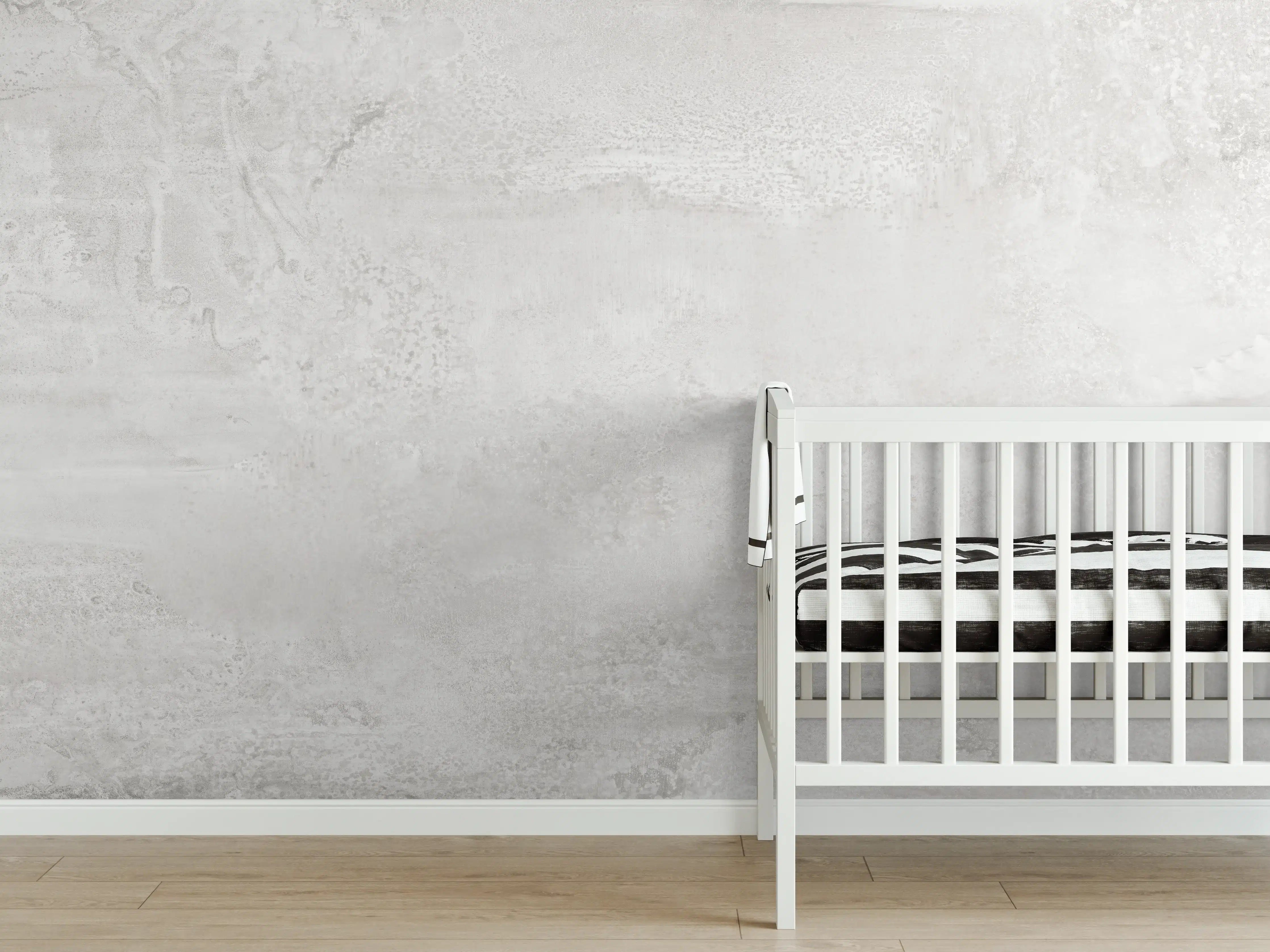 Babyzimmer Wandgestaltung - Weißer Wandhintergrund