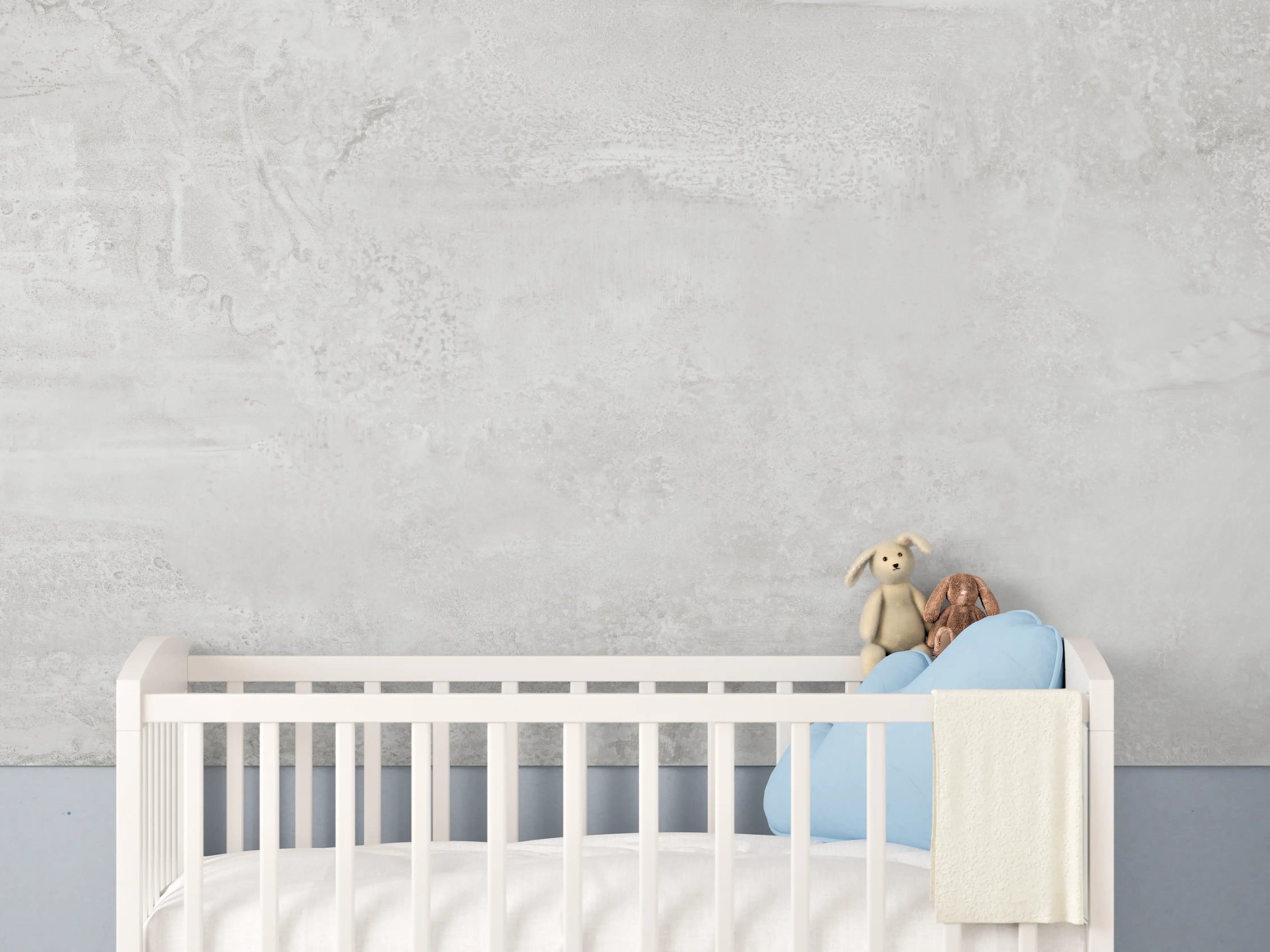 Babyzimmer Wandgestaltung - Weißer Wandhintergrund