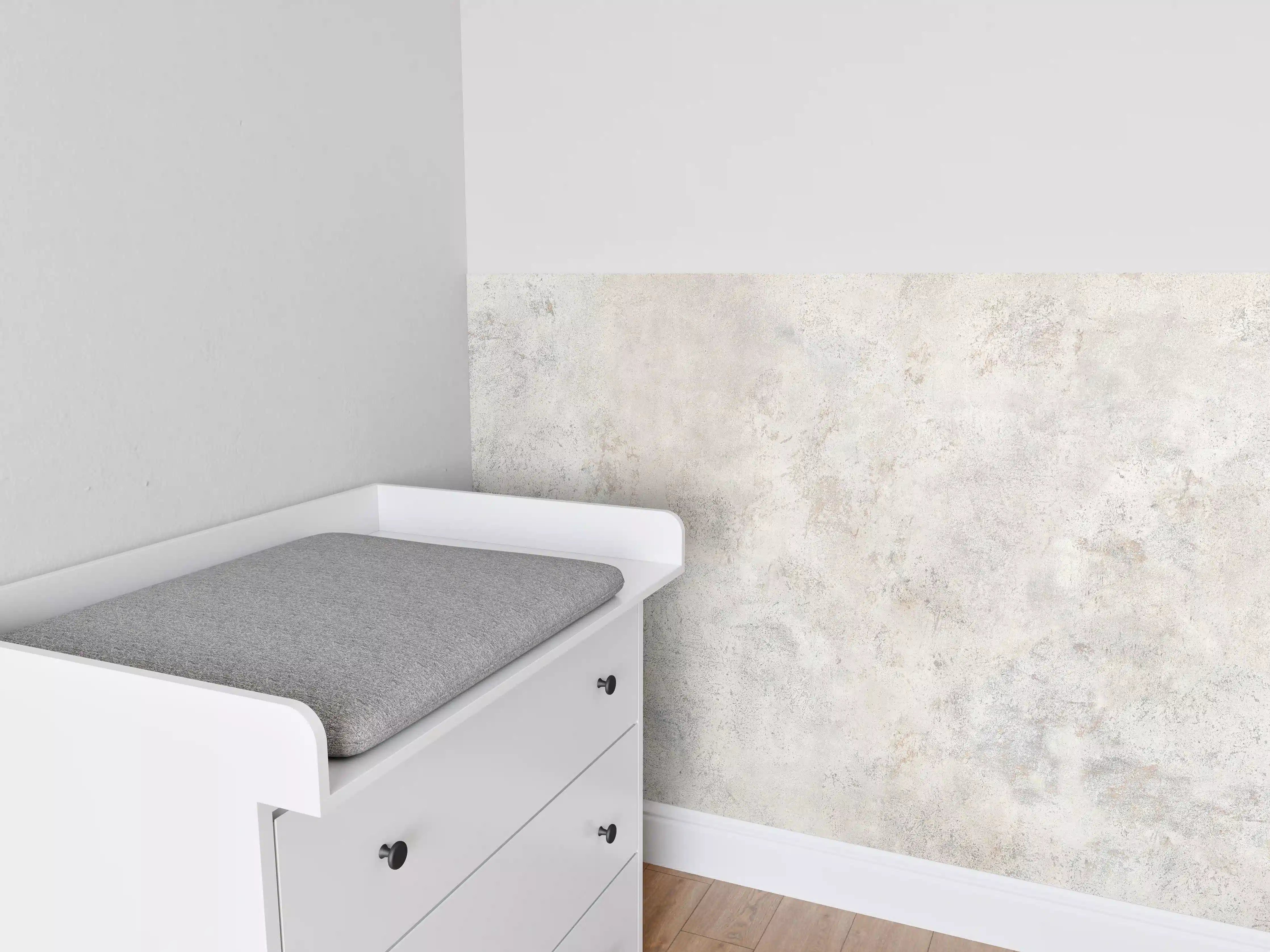 Babyzimmer Wandgestaltung - Weißer abgenutzter Marmor