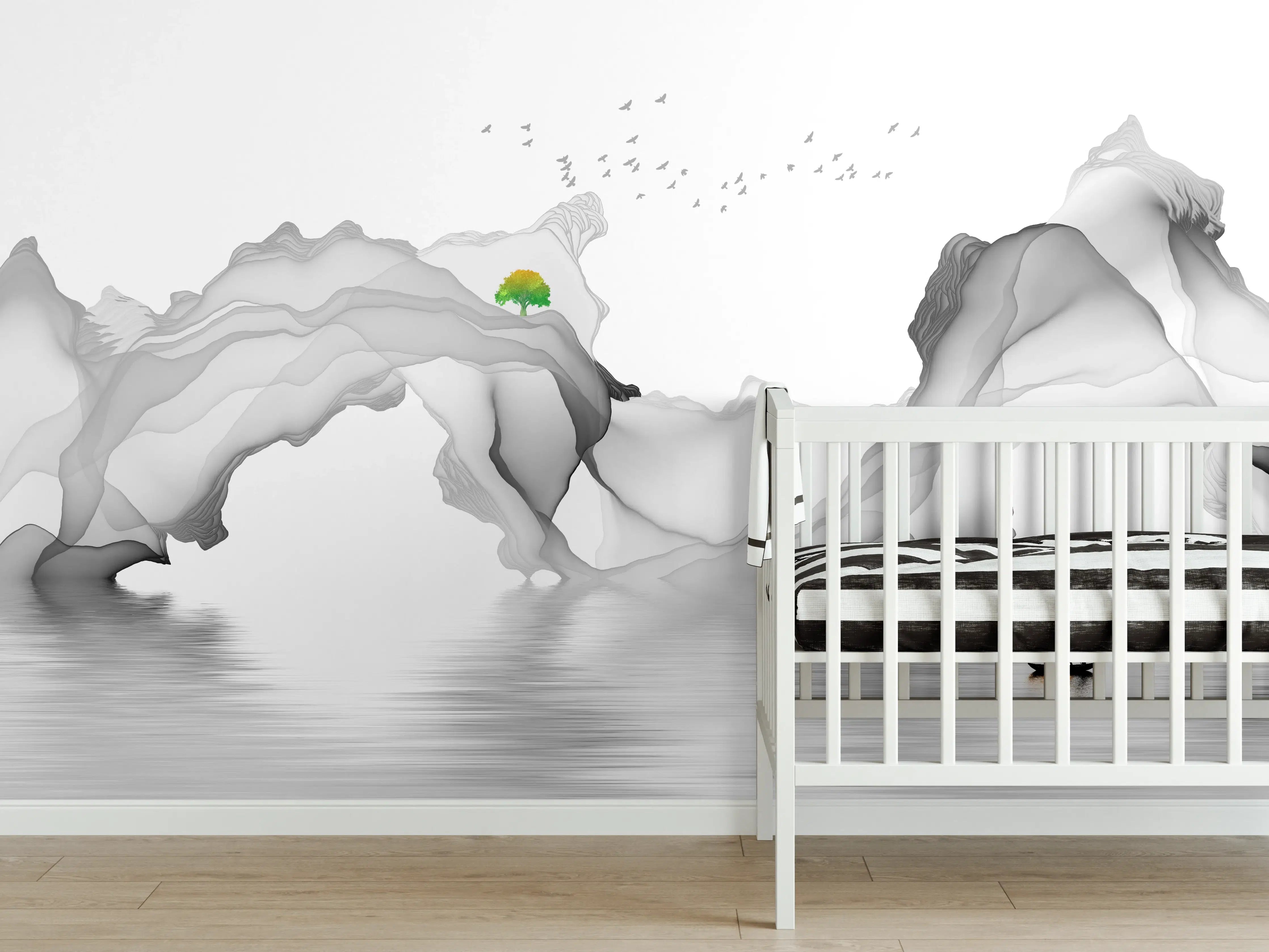 Babyzimmer Wandgestaltung - Weißes Meer Gemälde