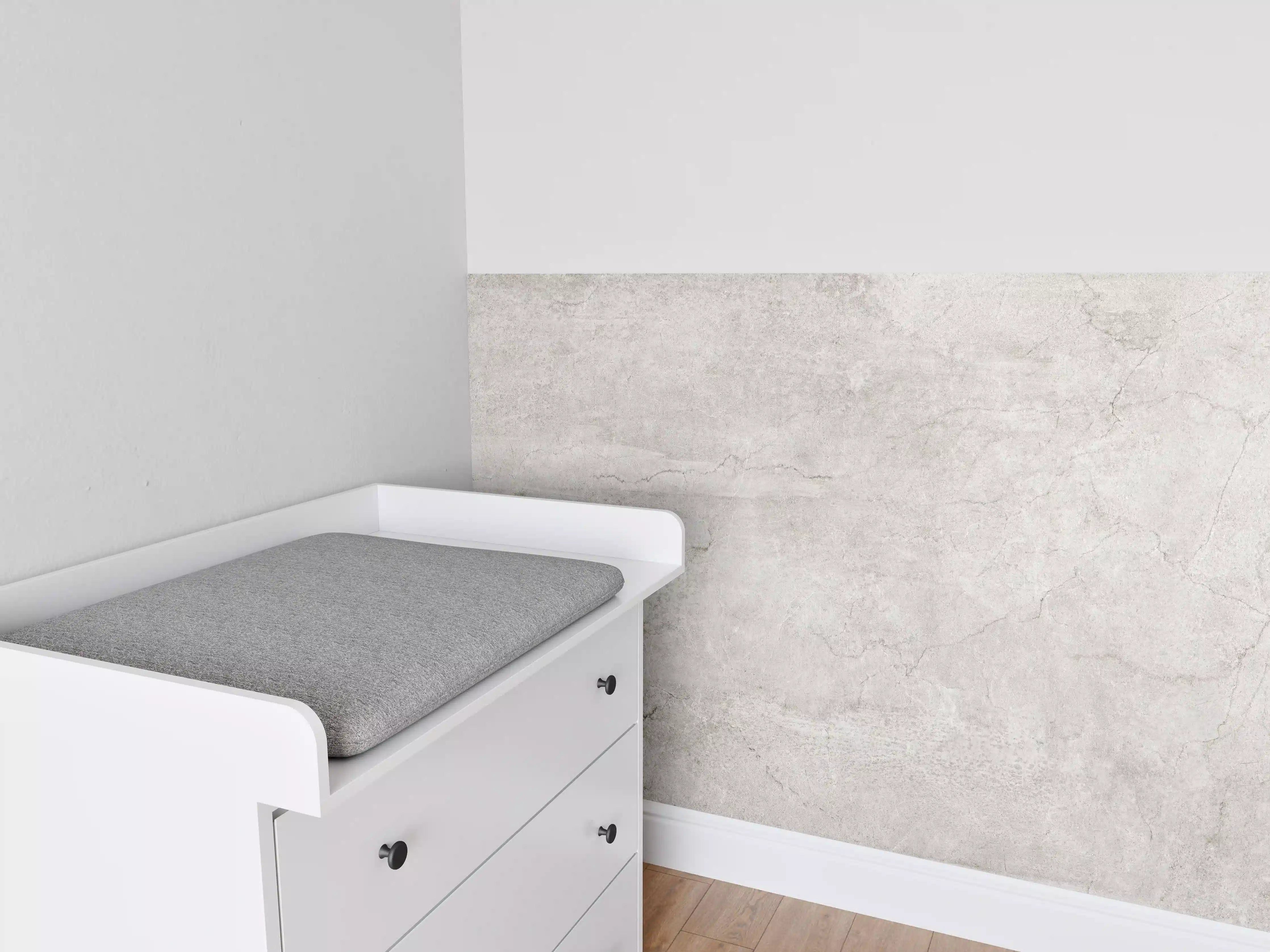 Babyzimmer Wandgestaltung - Weißliche Zement Textur 