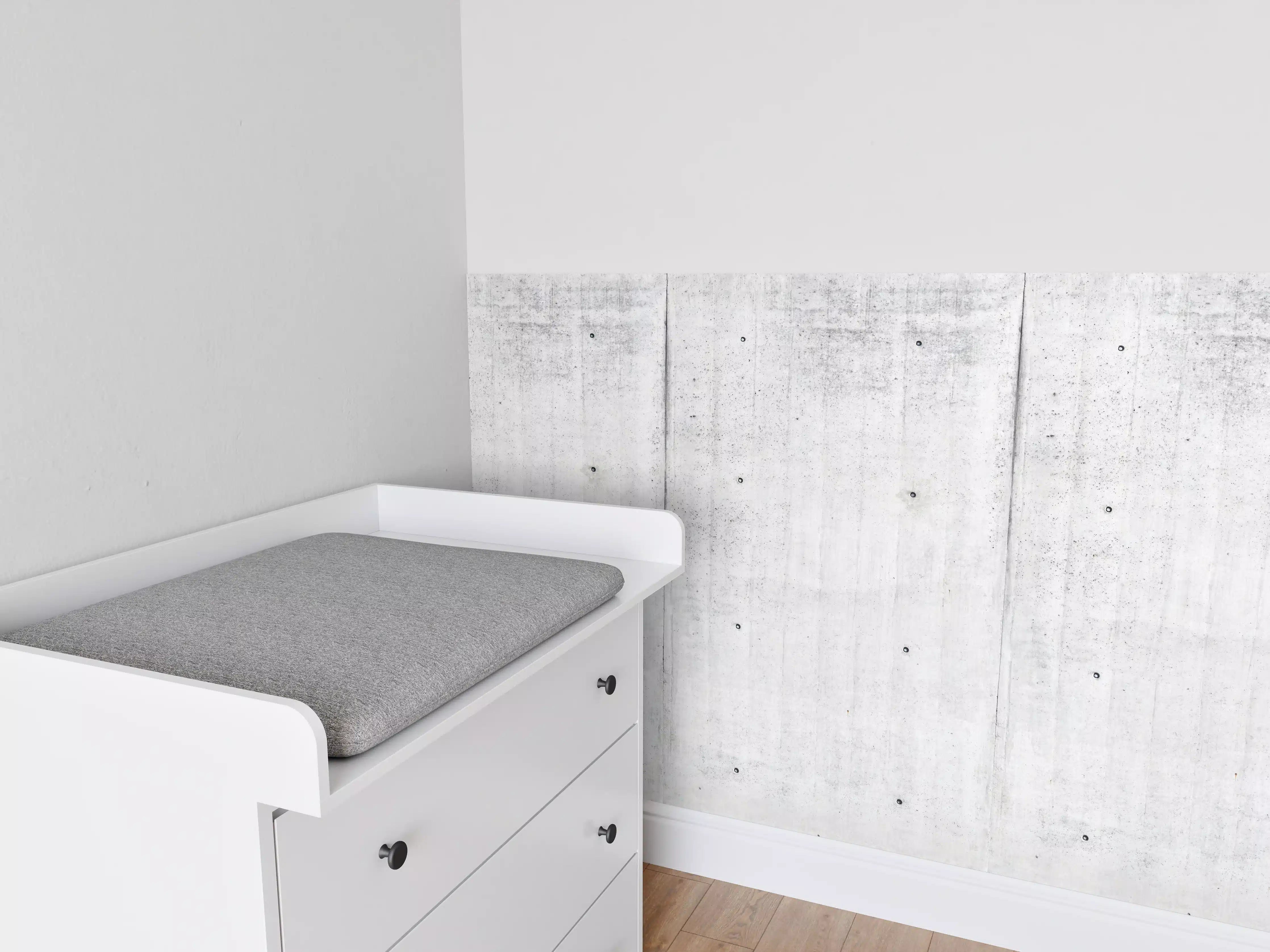 Babyzimmer Wandgestaltung - Wiederholtes Sichtbeton Textur