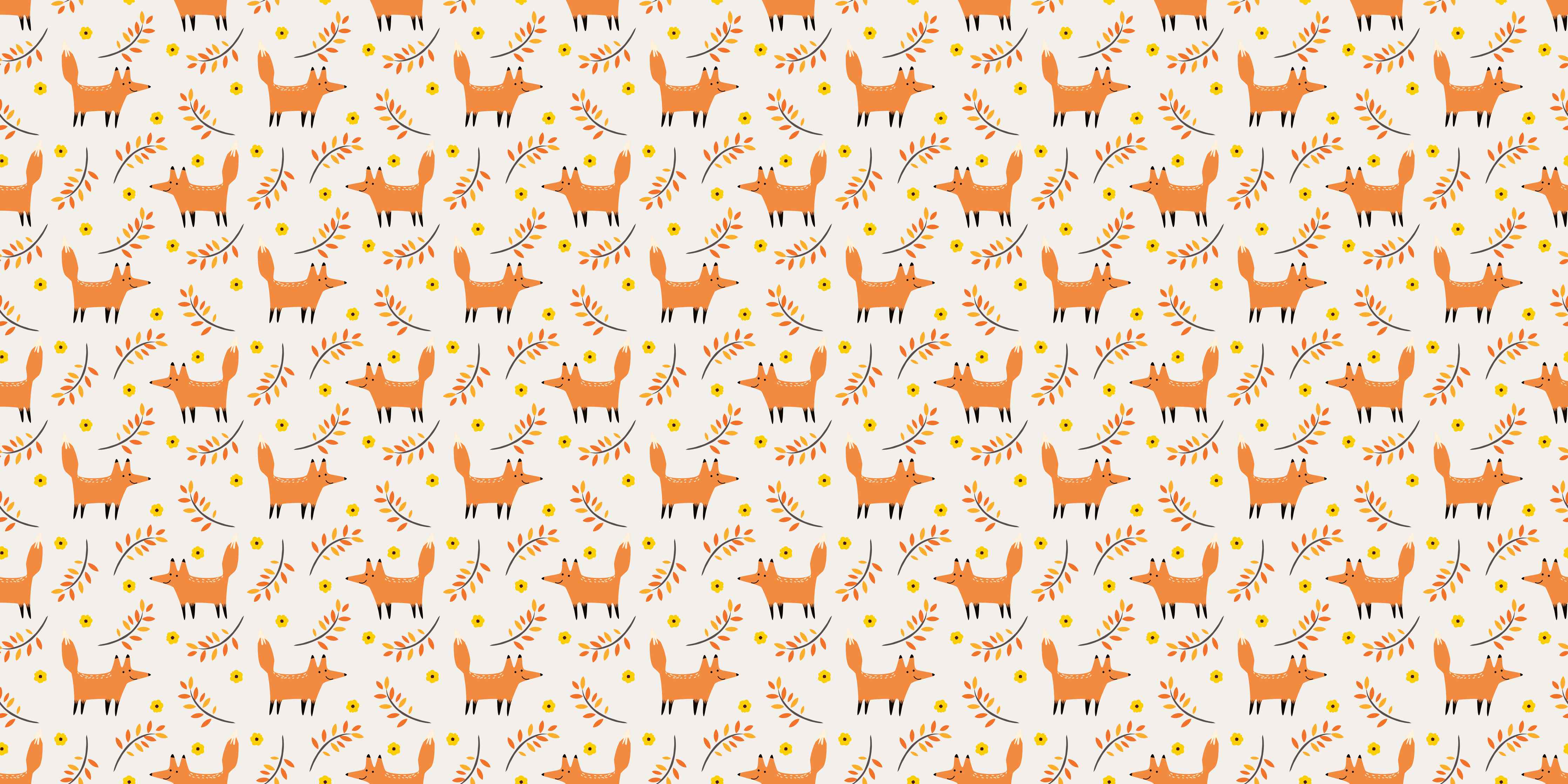 Babyzimmer Wandgestaltung-Witzige Katzen-Illustration in warmen Tönen