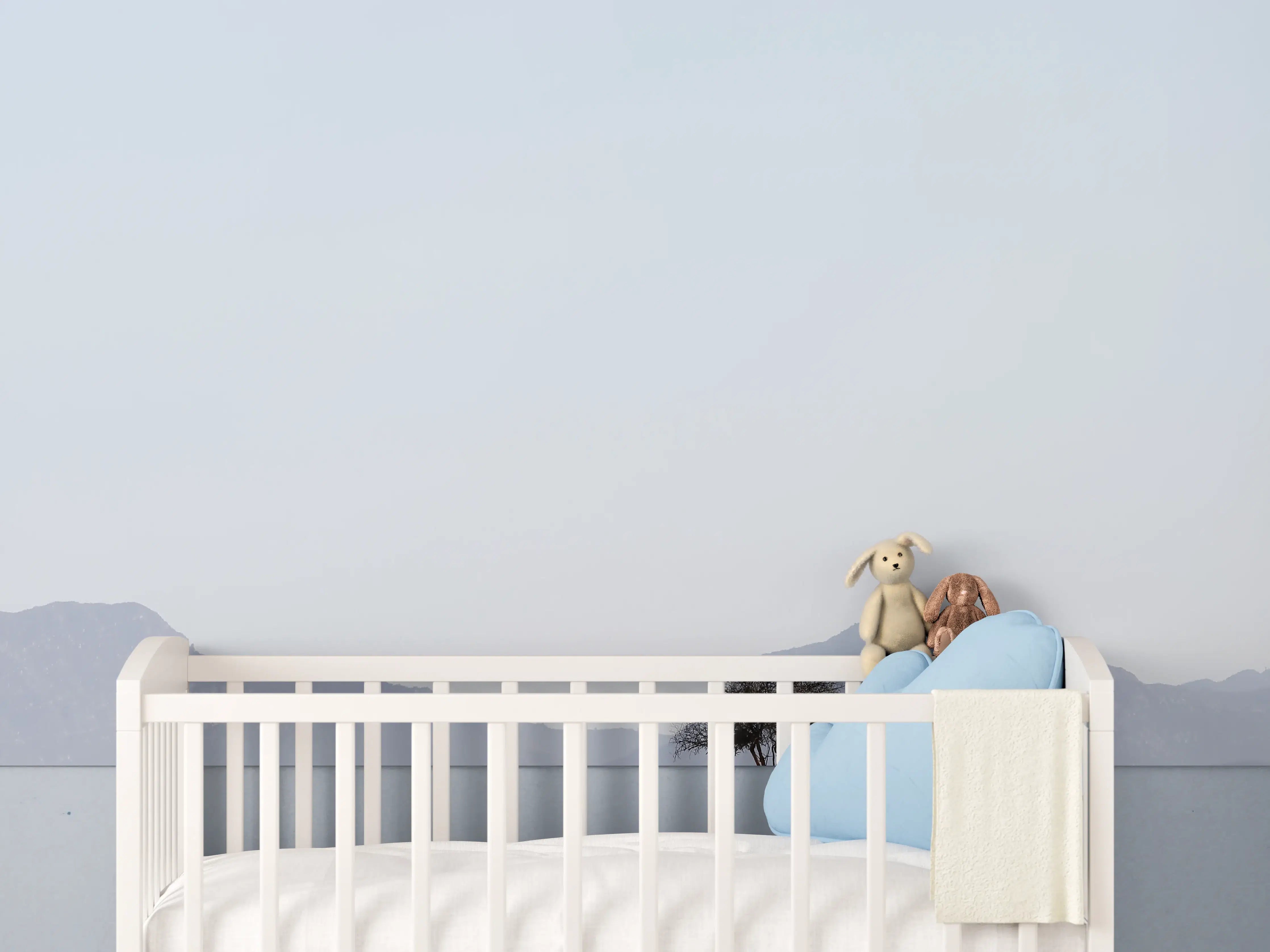 Babyzimmer Wandgestaltung - Wüste Sanddünen Ozean Horizont