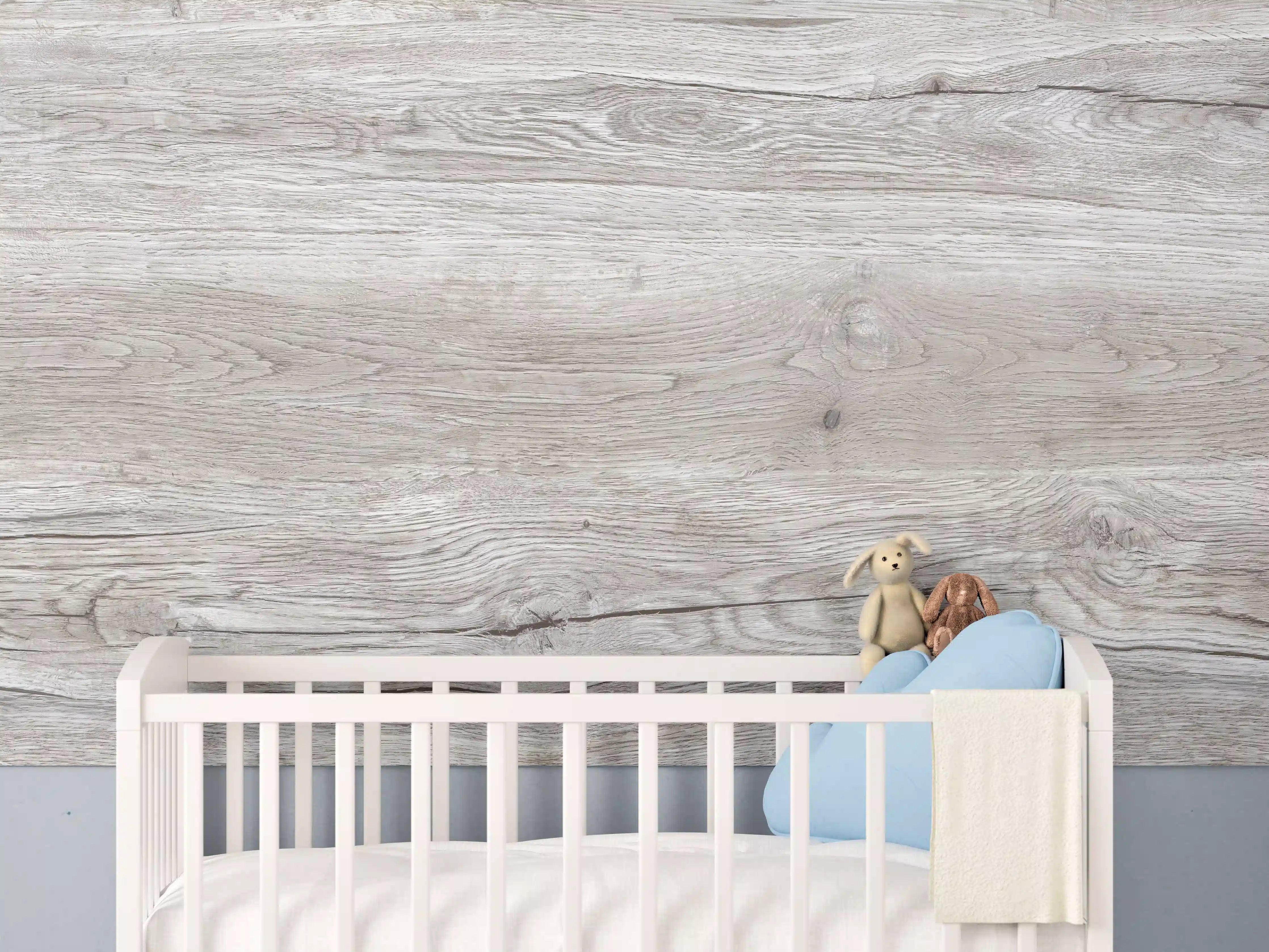 Babyzimmer Wandgestaltung - Wunderschöne Kiefernholz-struktur 