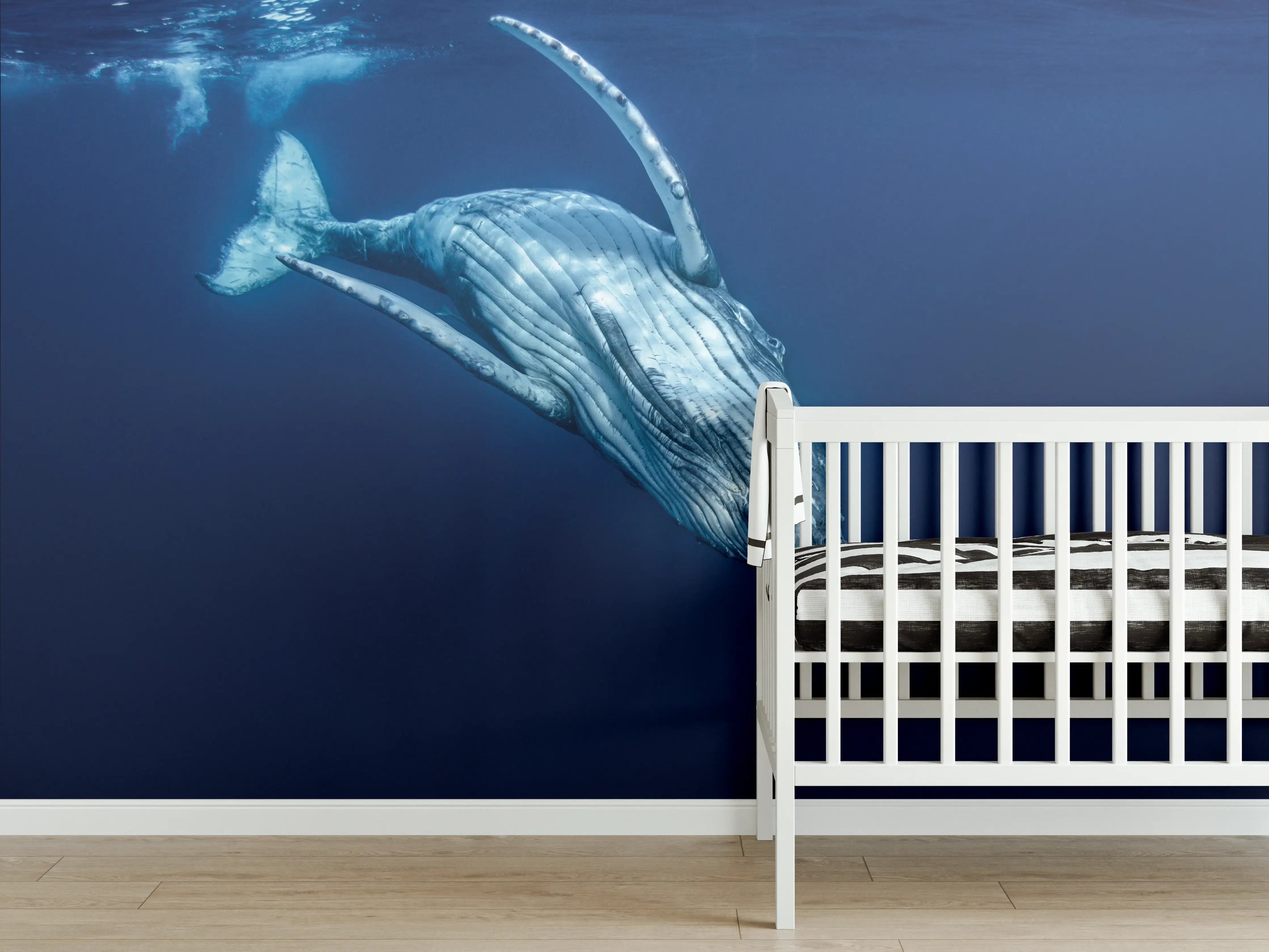 Babyzimmer Wandgestaltung - Wunderschönes Buckelwalbaby