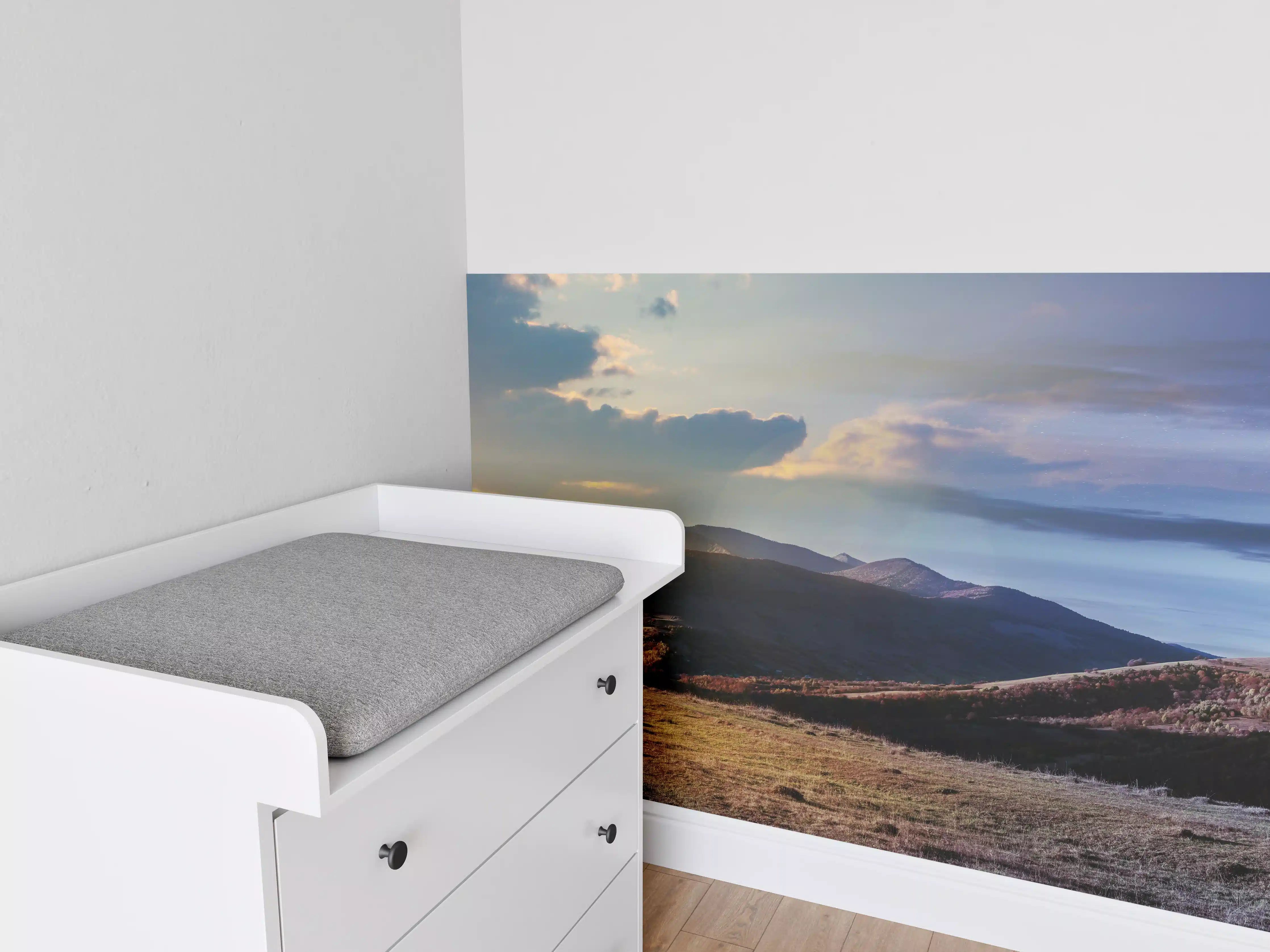 Babyzimmer Wandgestaltung - Wunderschönes Panorama eines Bergkamms