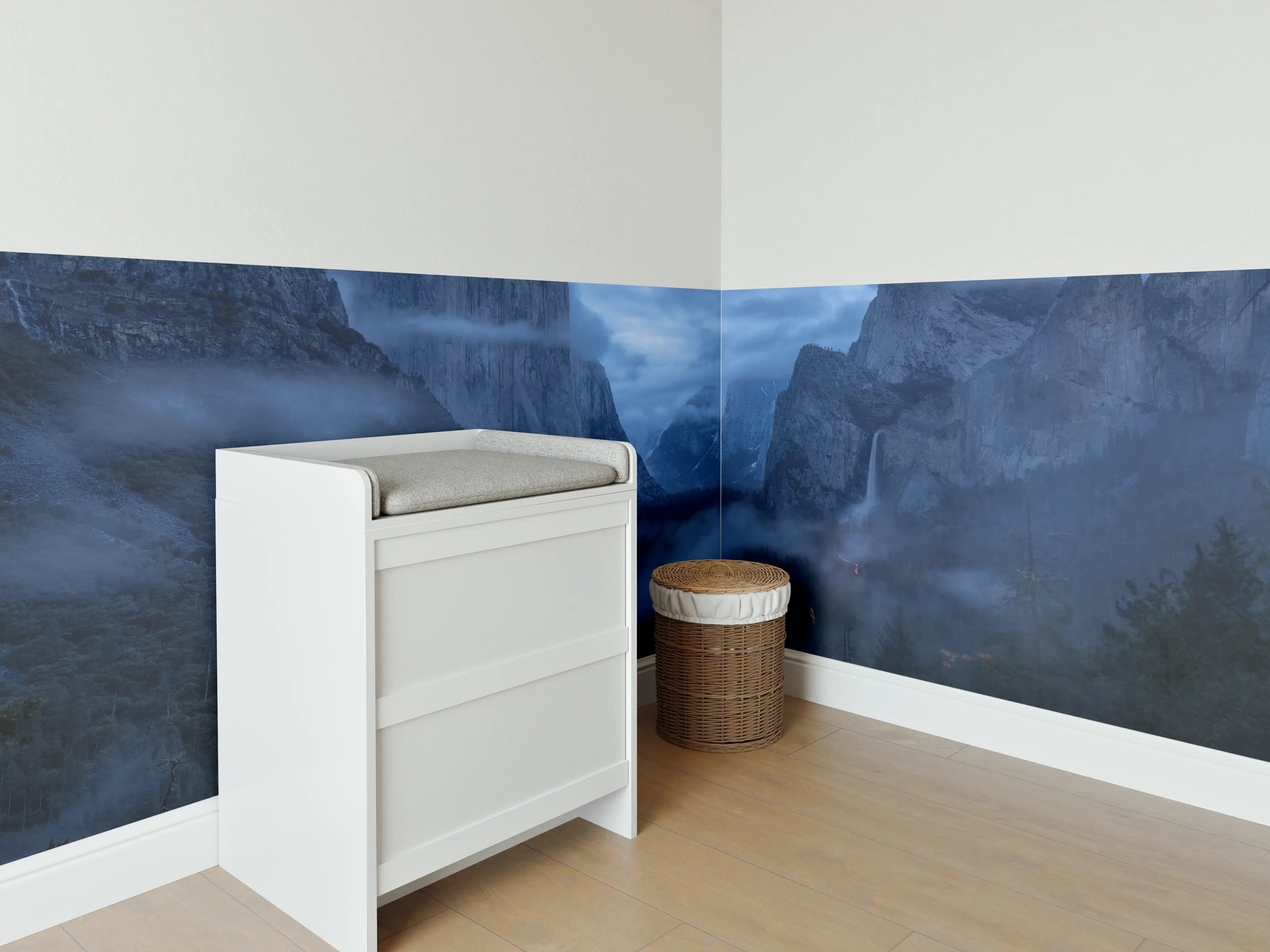 Babyzimmer Wandgestaltung - Yosemite Nebel Dämmerung