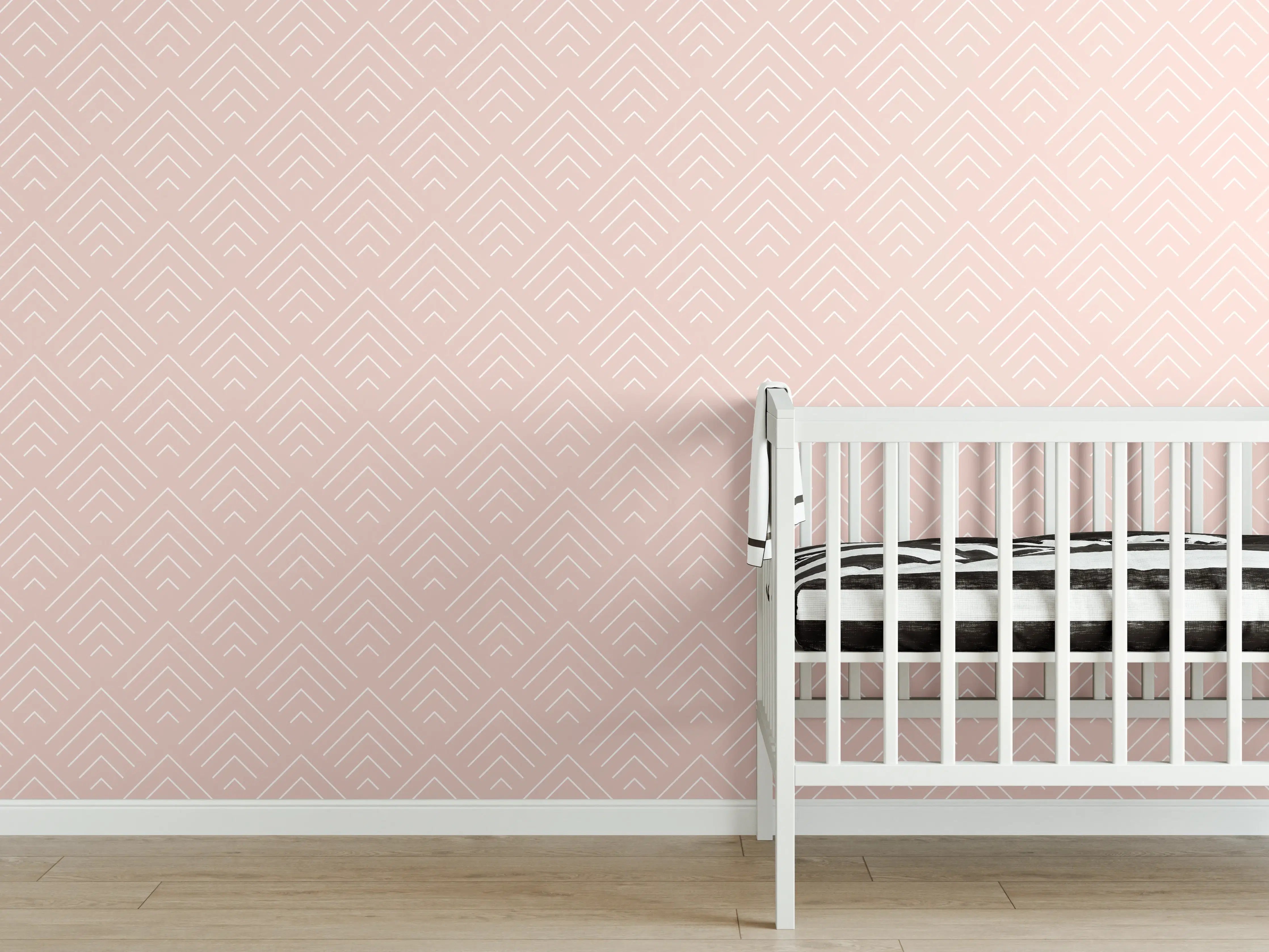 Babyzimmer Wandgestaltung - Zarte Rosa-Wellness-Textur