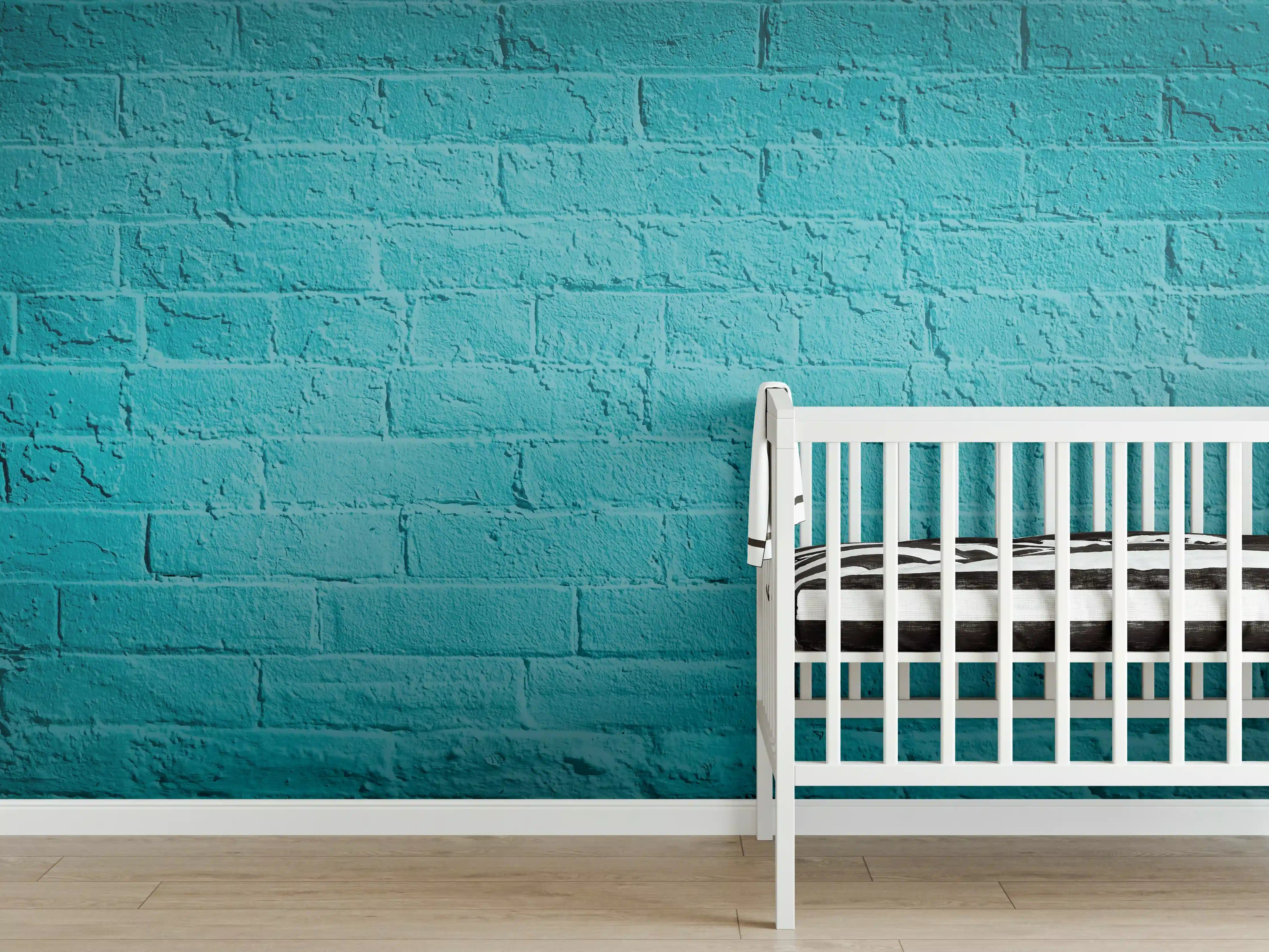 Babyzimmer Wandgestaltung - Zeitlose graue Ziegelkunst