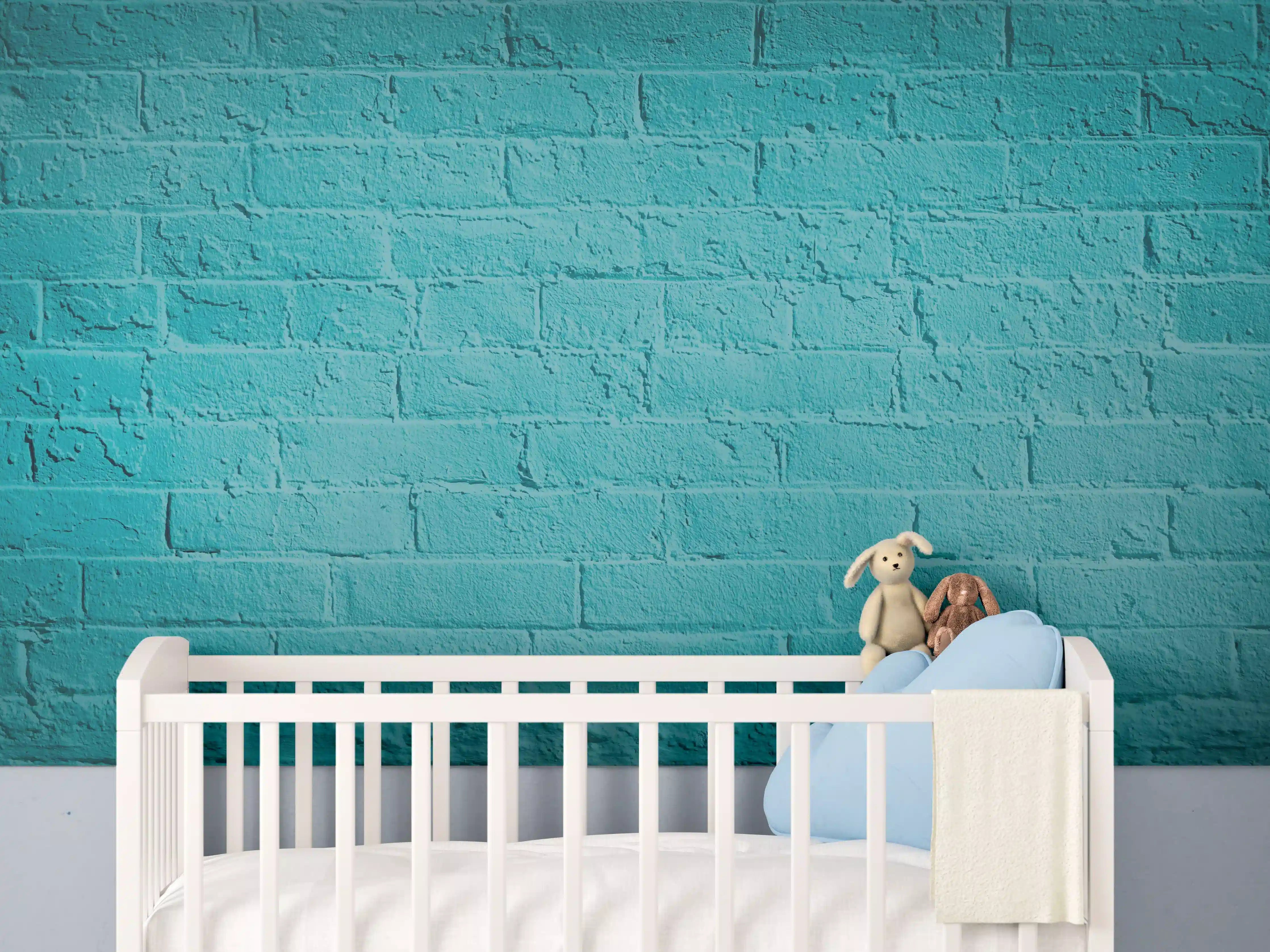 Babyzimmer Wandgestaltung - Zeitlose graue Ziegelkunst