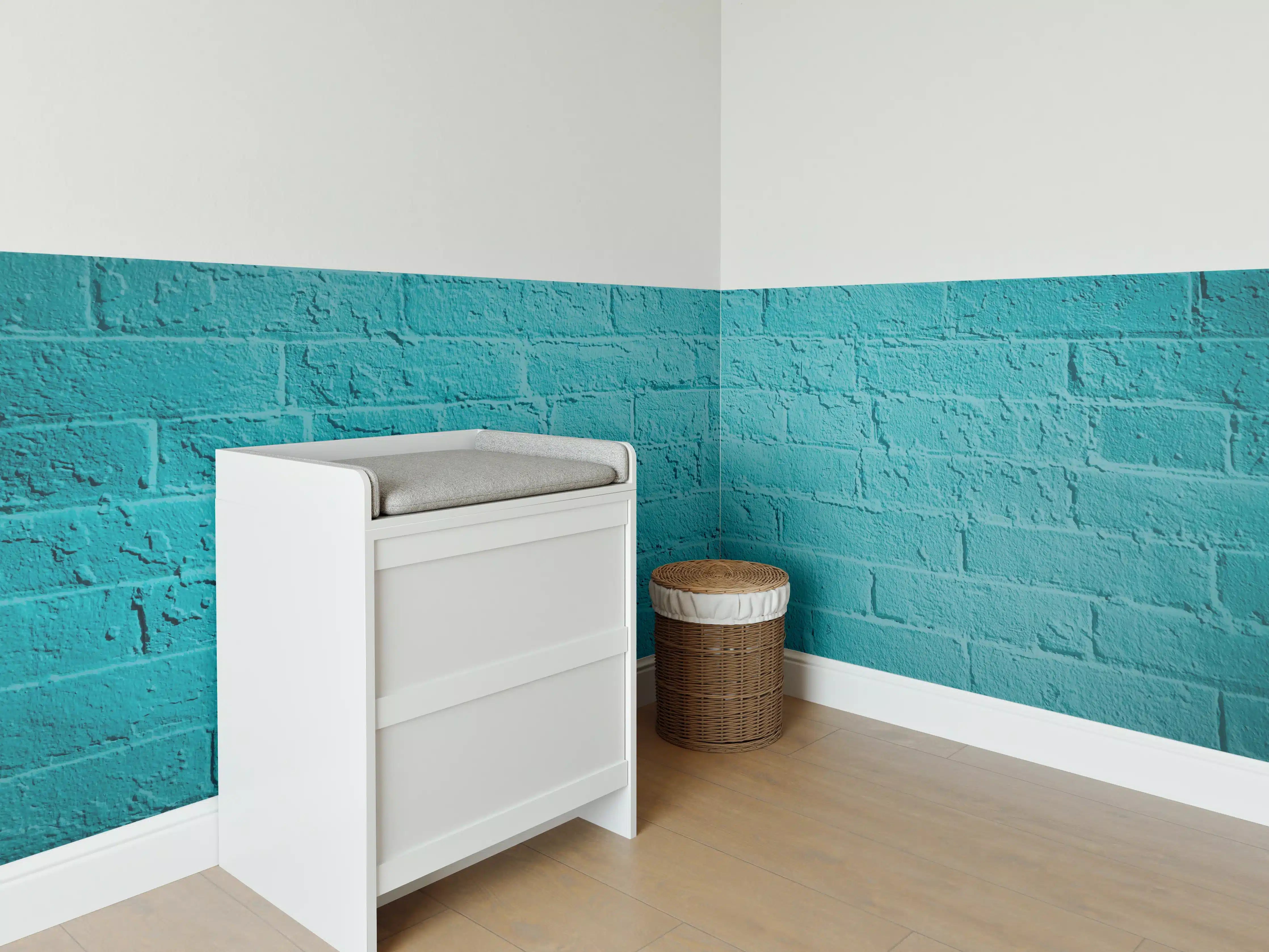 Babyzimmer Wandgestaltung - Zeitlose graue Ziegelkunst