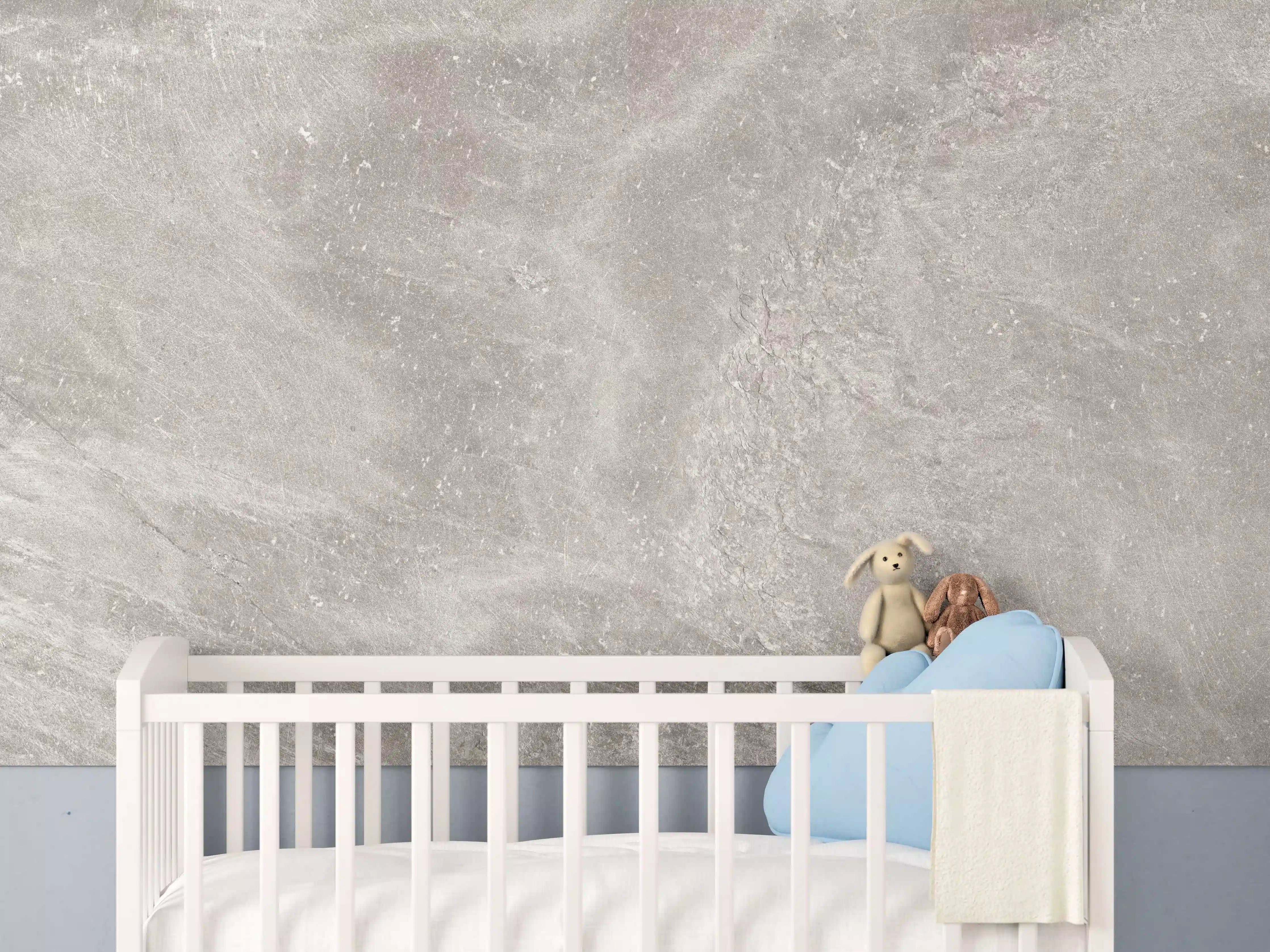 Babyzimmer Wandgestaltung - Zement Textur