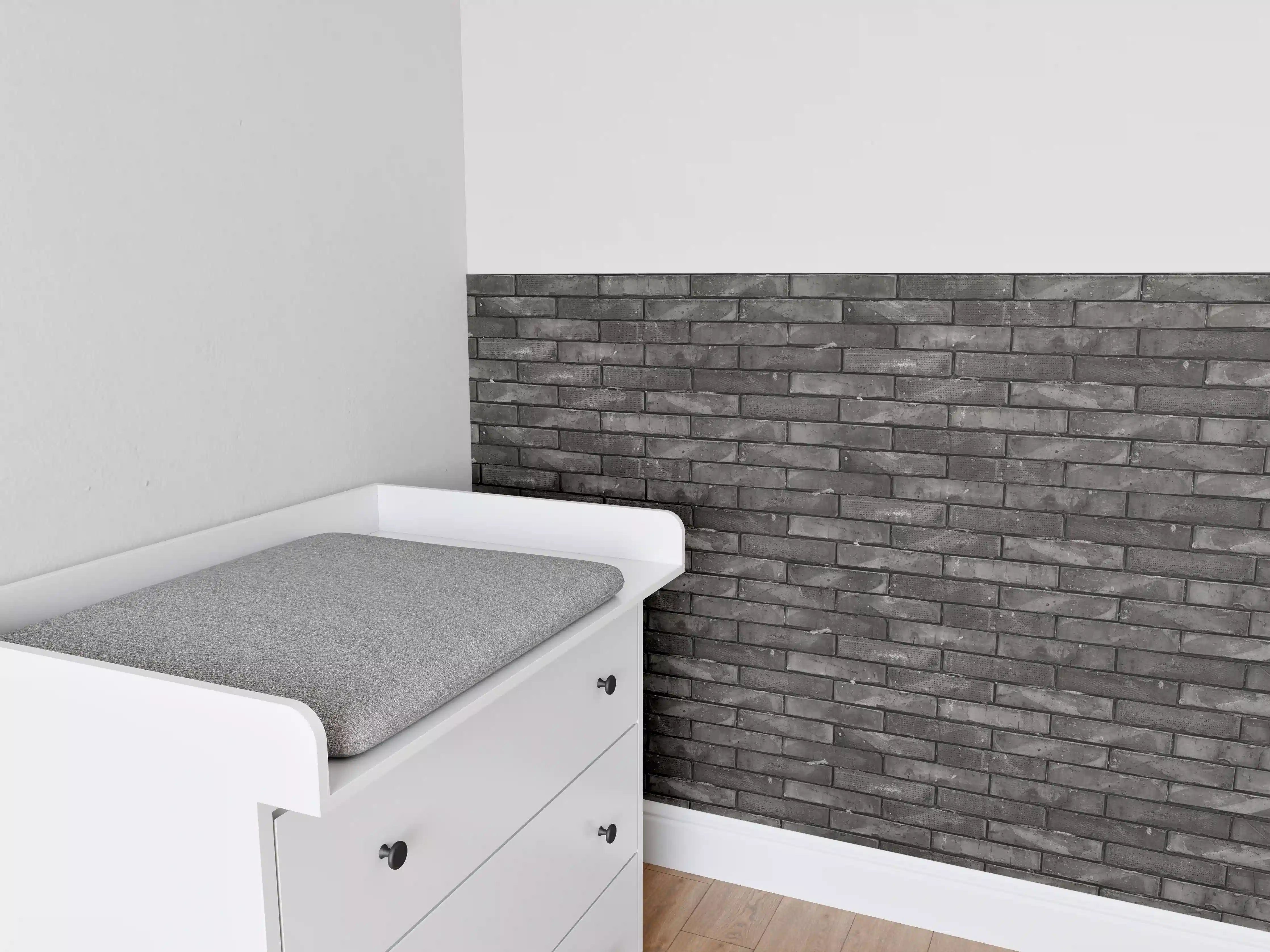 Babyzimmer Wandgestaltung - Ziegelmauer im Grunge-Stil