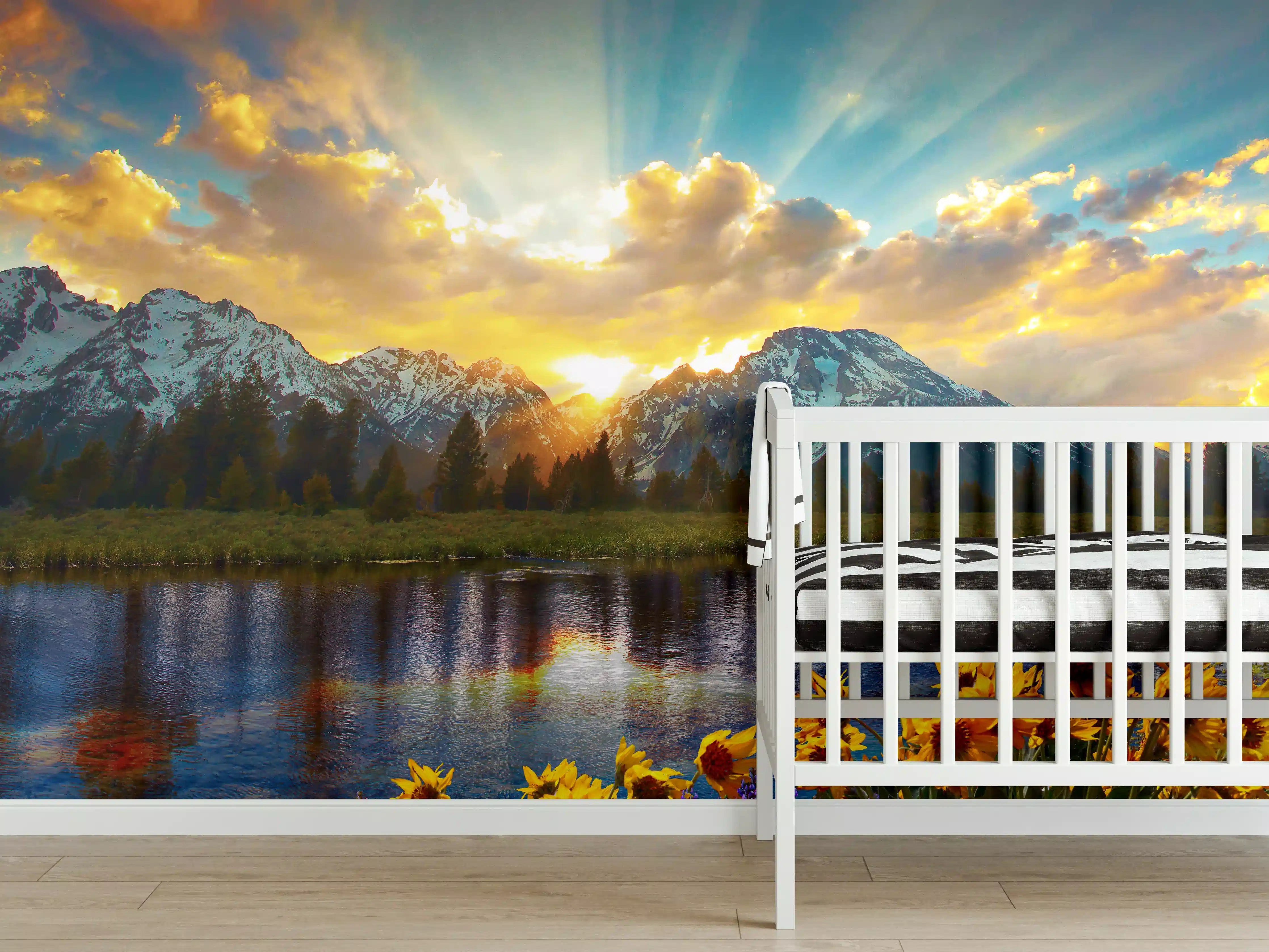 Babyzimmer Wandgestaltung - einzigartiges Lichtspiel im Grand Teton