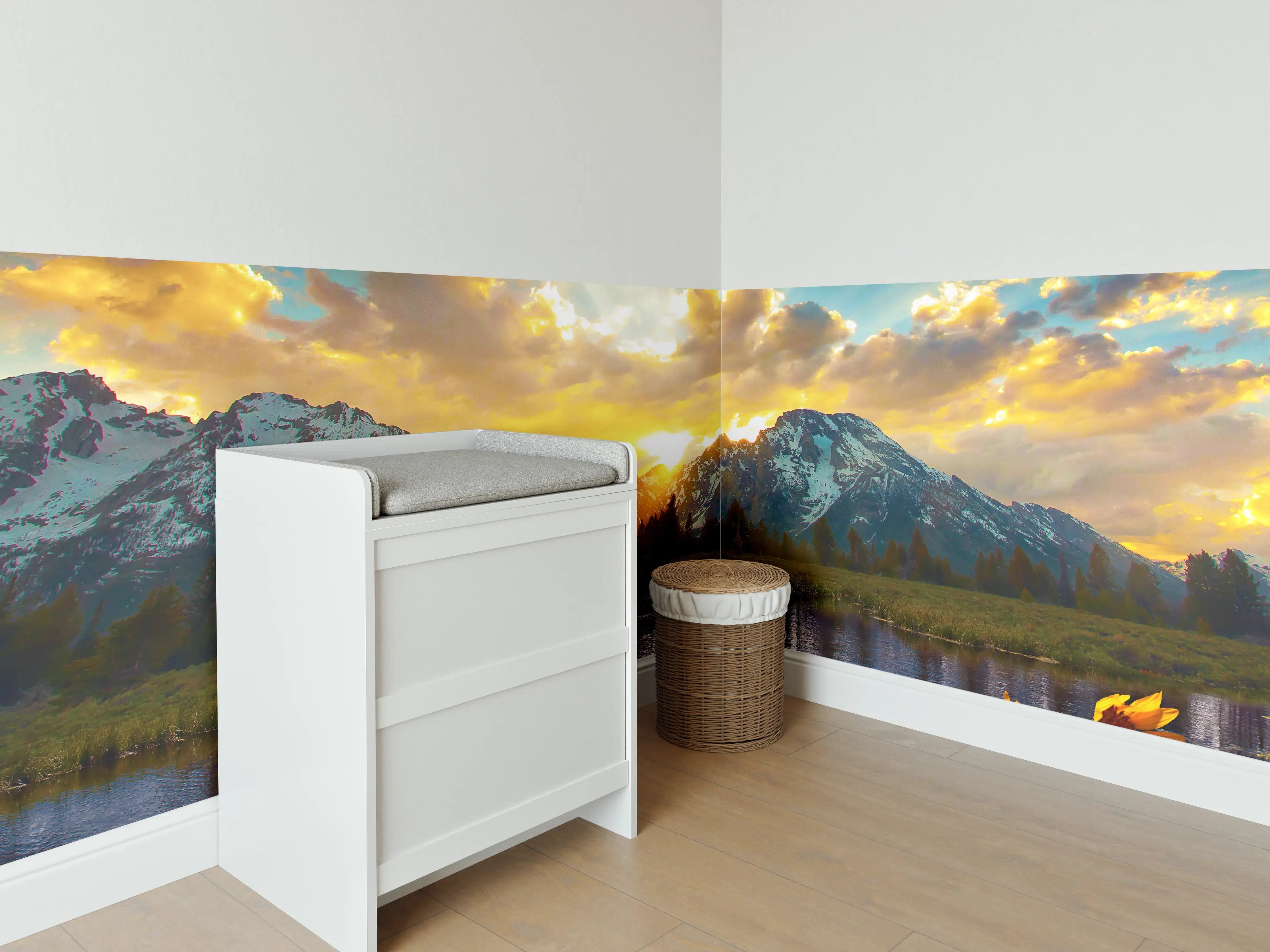 Babyzimmer Wandgestaltung - einzigartiges Lichtspiel im Grand Teton