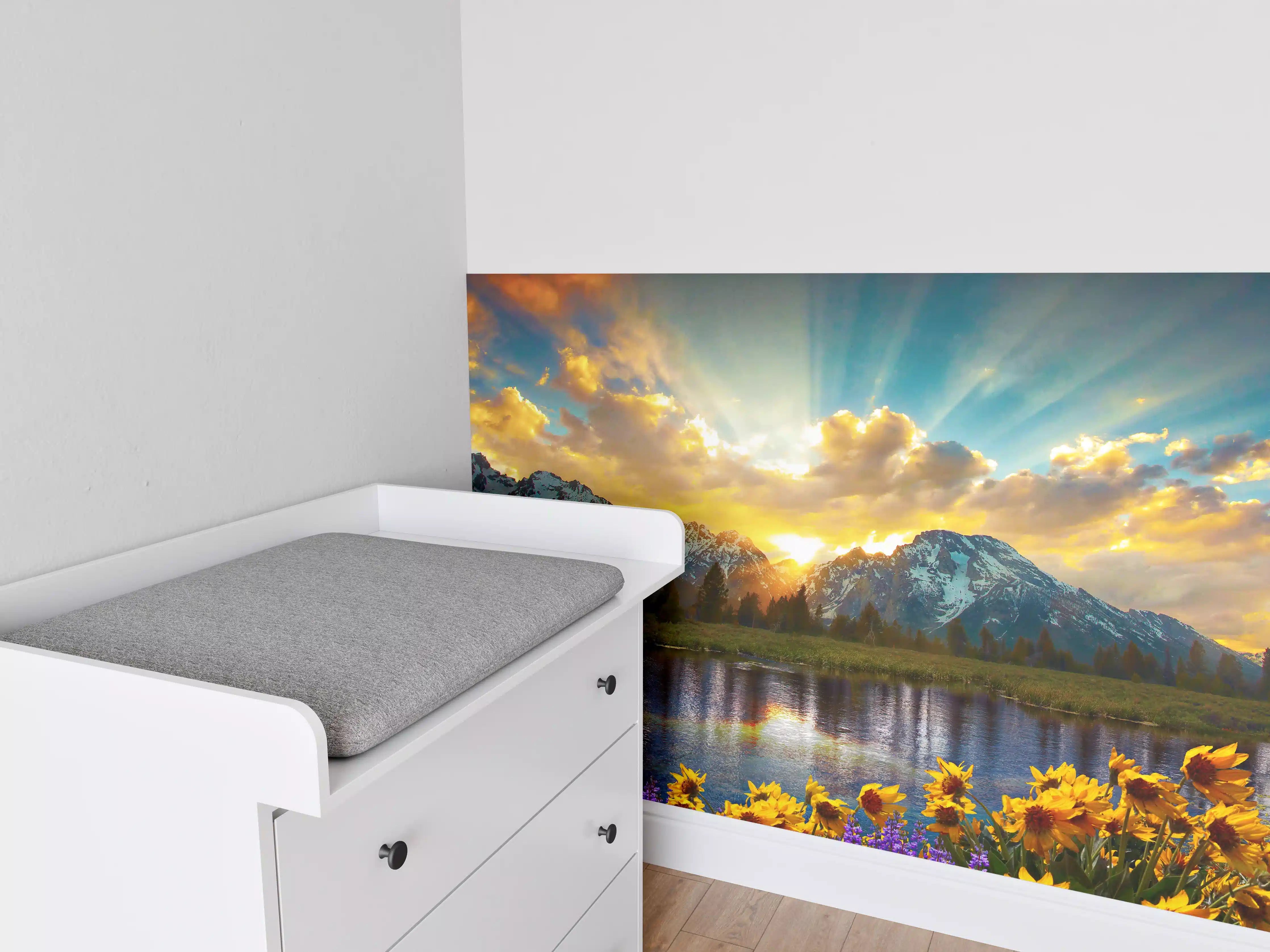 Babyzimmer Wandgestaltung - einzigartiges Lichtspiel im Grand Teton