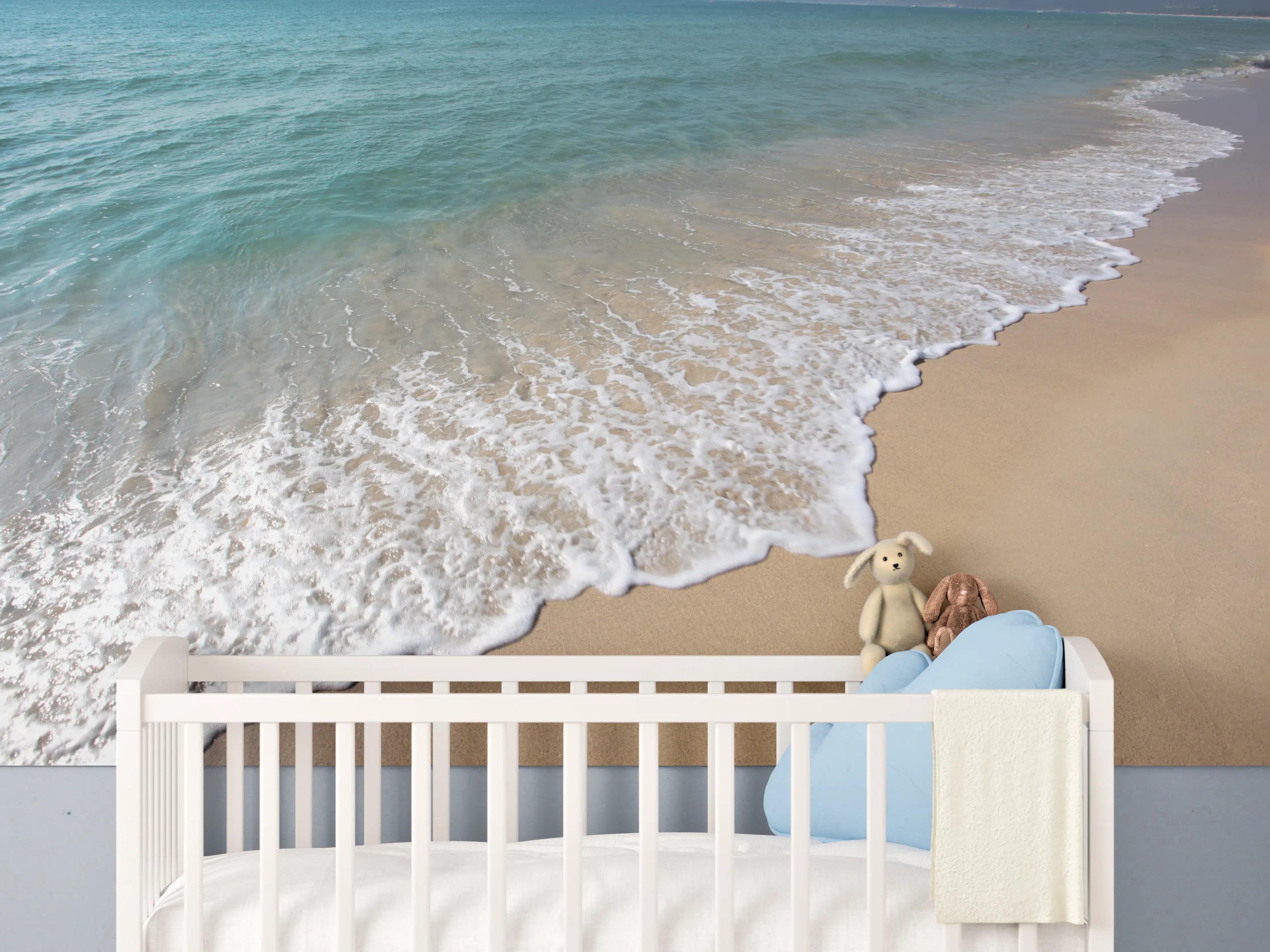 Babyzimmer Wandgestaltung - friedlicher Strand in Grieschenland