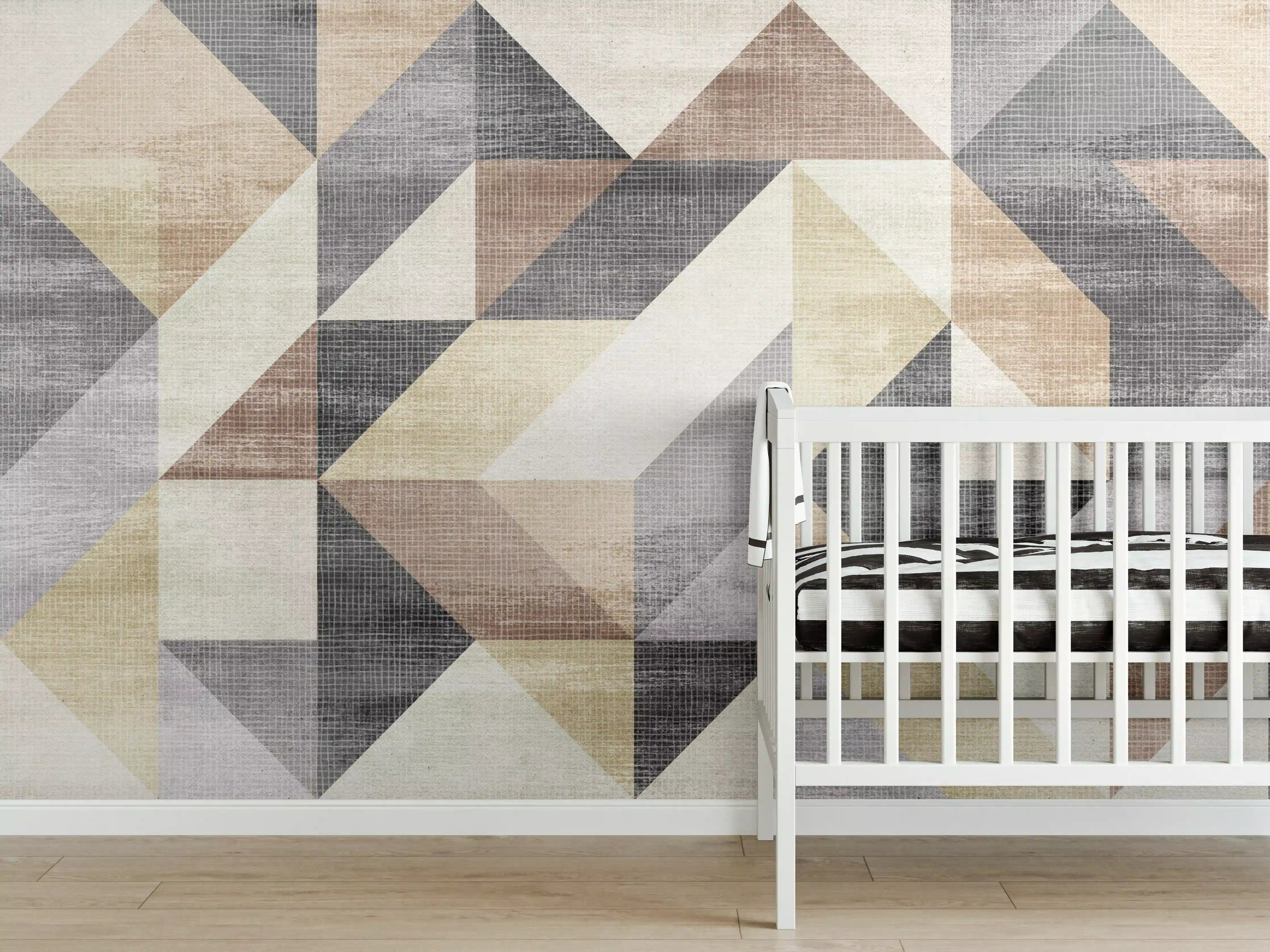 Babyzimmer Wandgestaltung - gestreiften Stoff Textur 