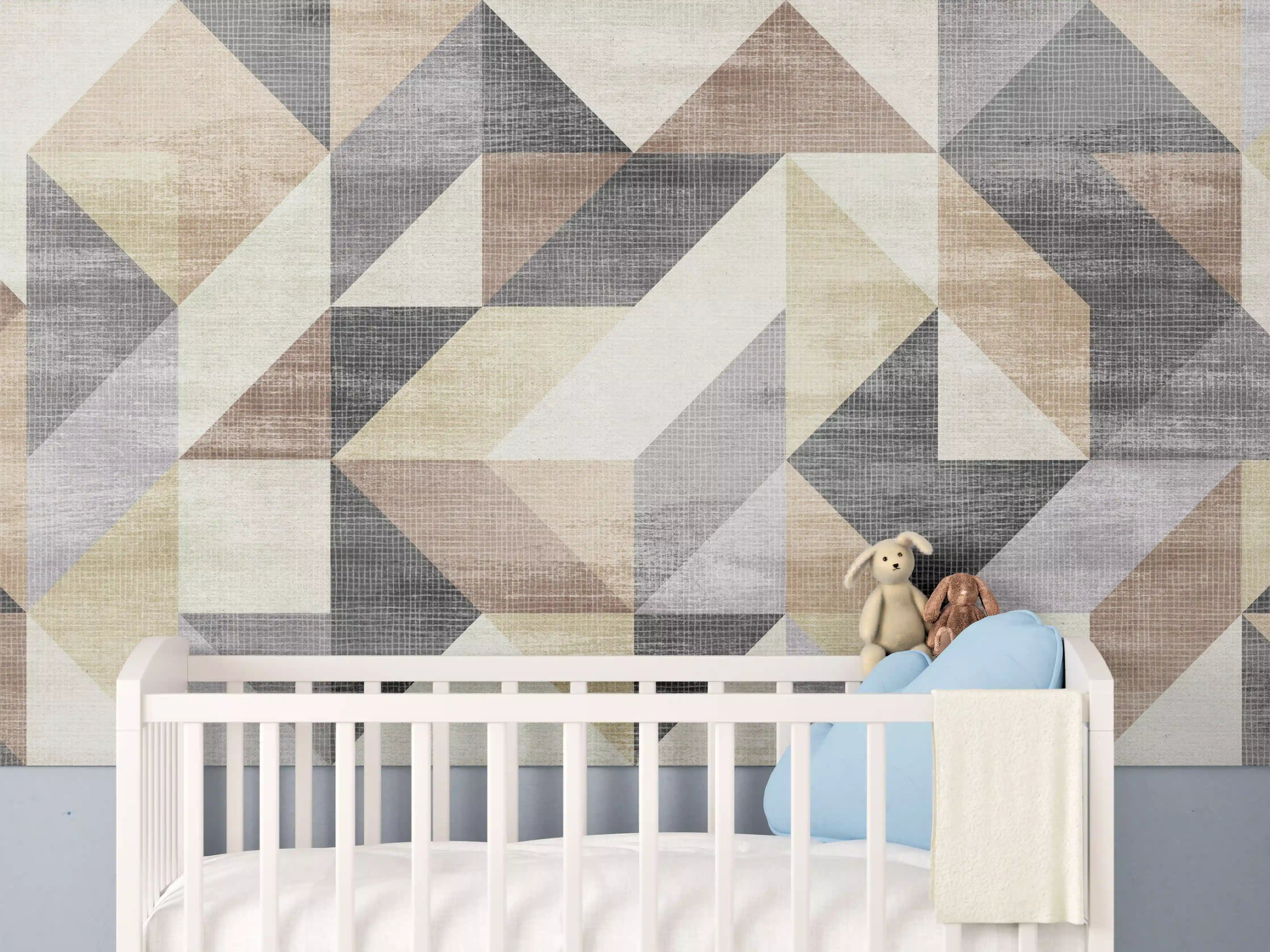 Babyzimmer Wandgestaltung - gestreiften Stoff Textur 