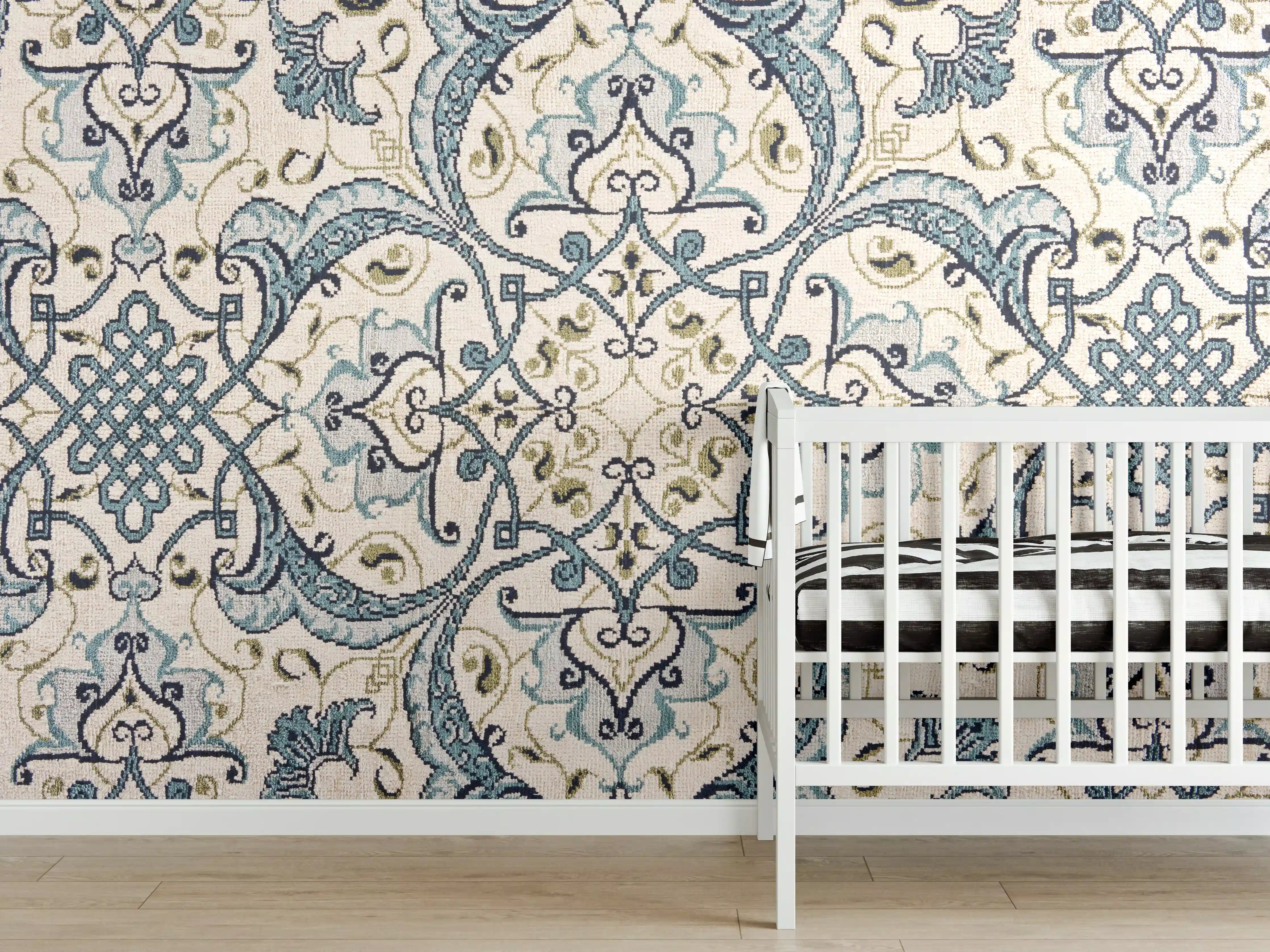 Babyzimmer Wandgestaltung - klassischer Orientalischer Teppich