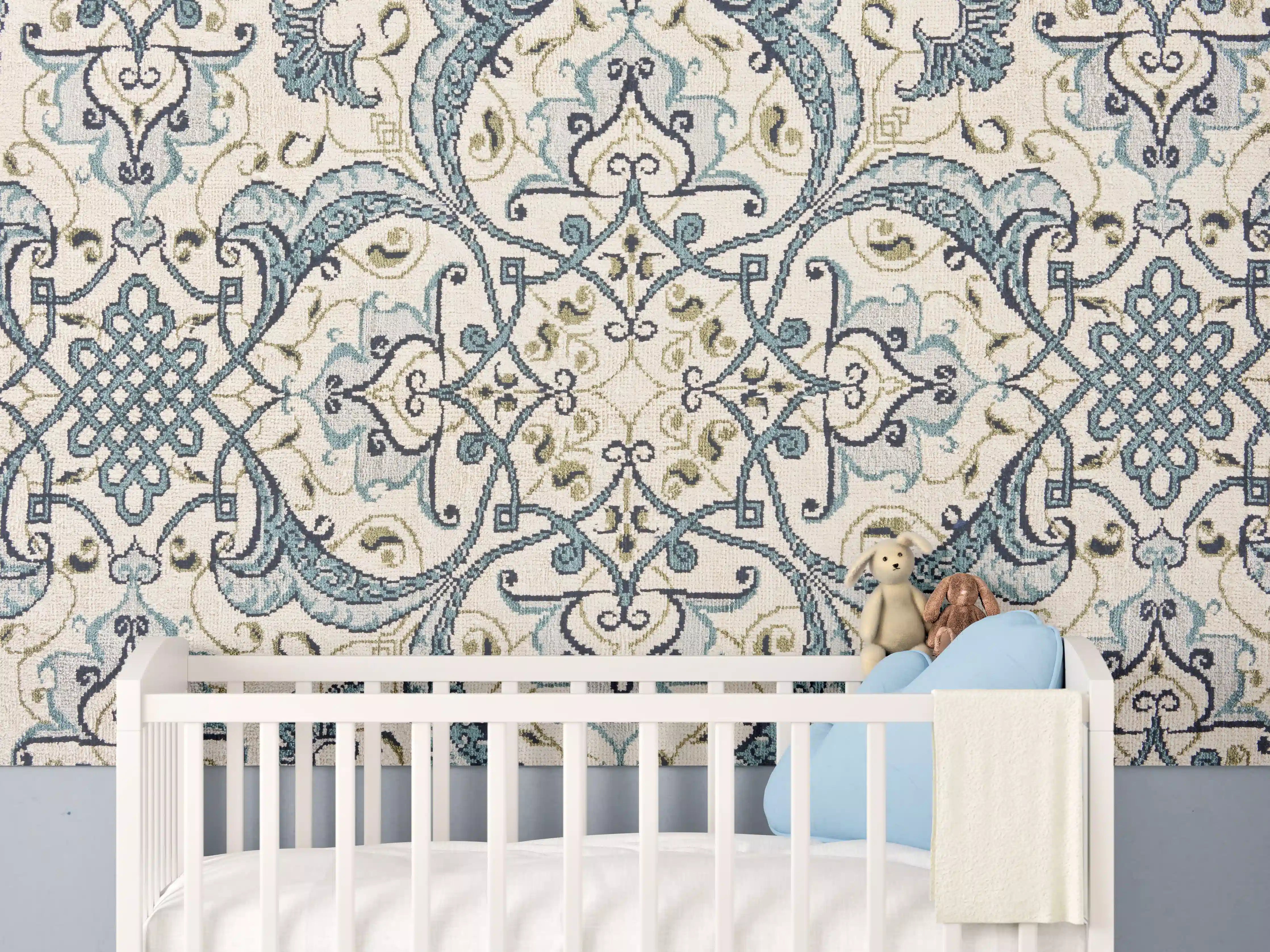 Babyzimmer Wandgestaltung - klassischer Orientalischer Teppich