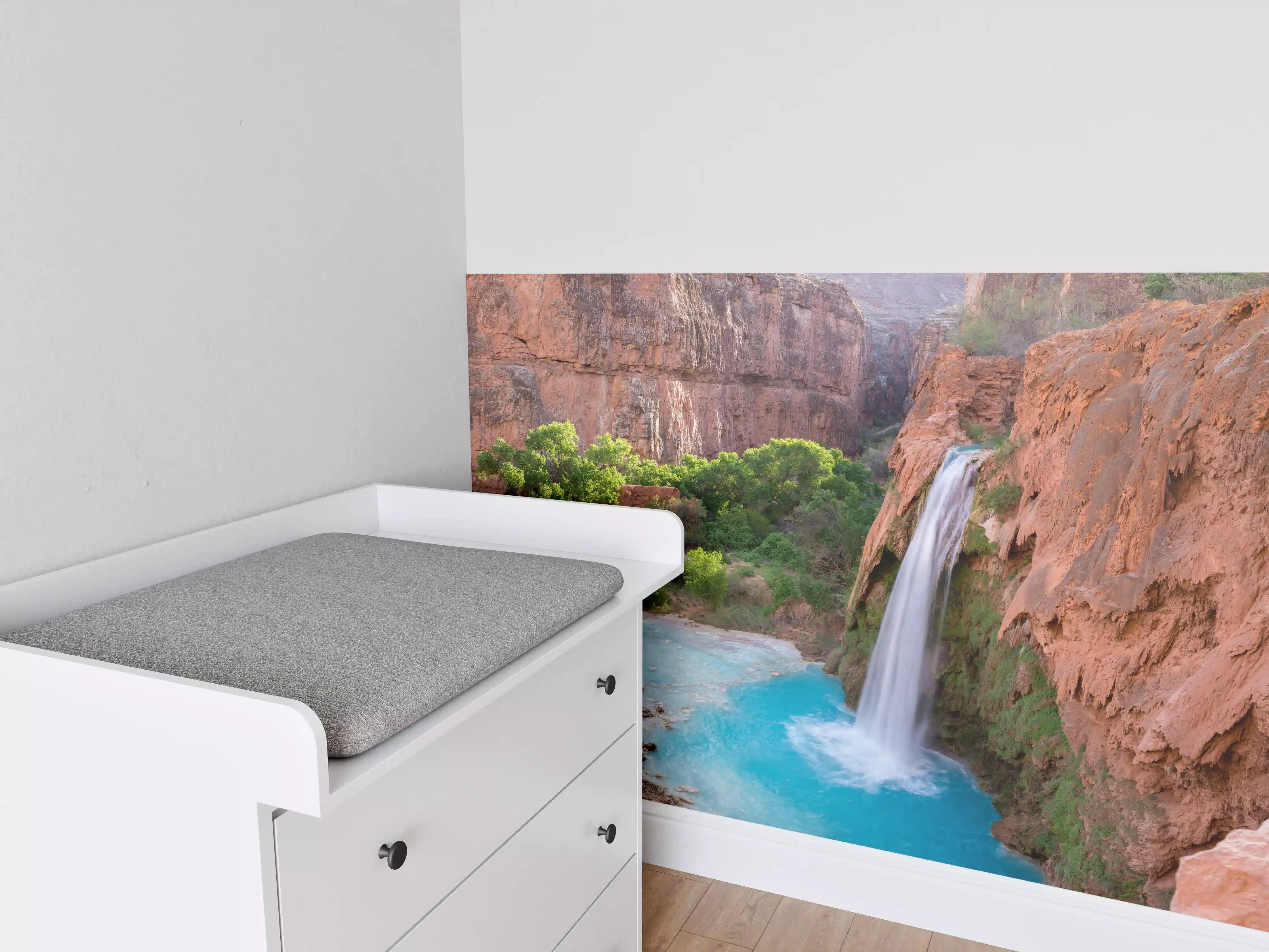 Babyzimmer Wandgestaltung - paradiesischer Anblick der Havasu Falls 
