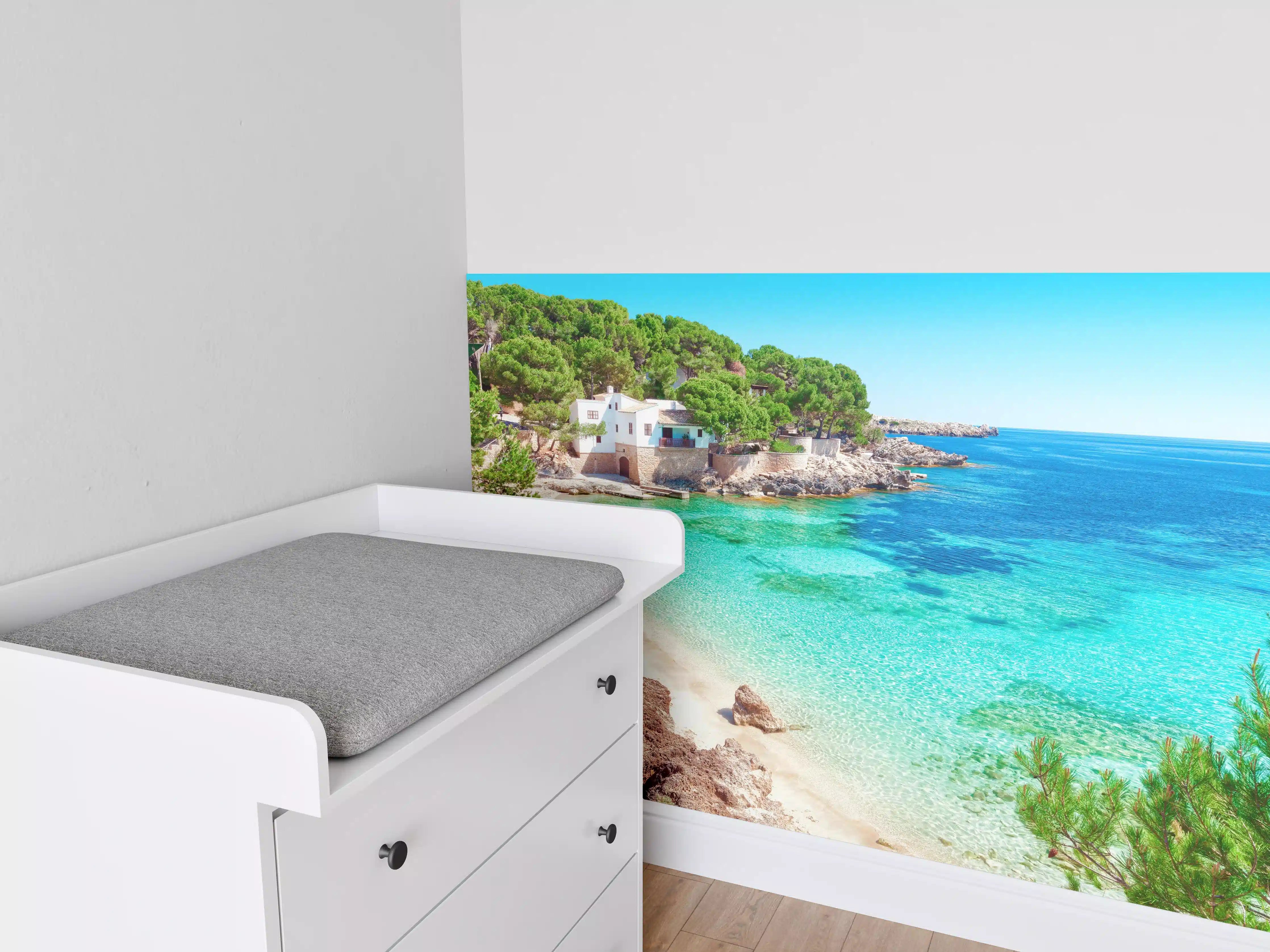 Babyzimmer Wandgestaltung - traumhafter Mallorca Strand 