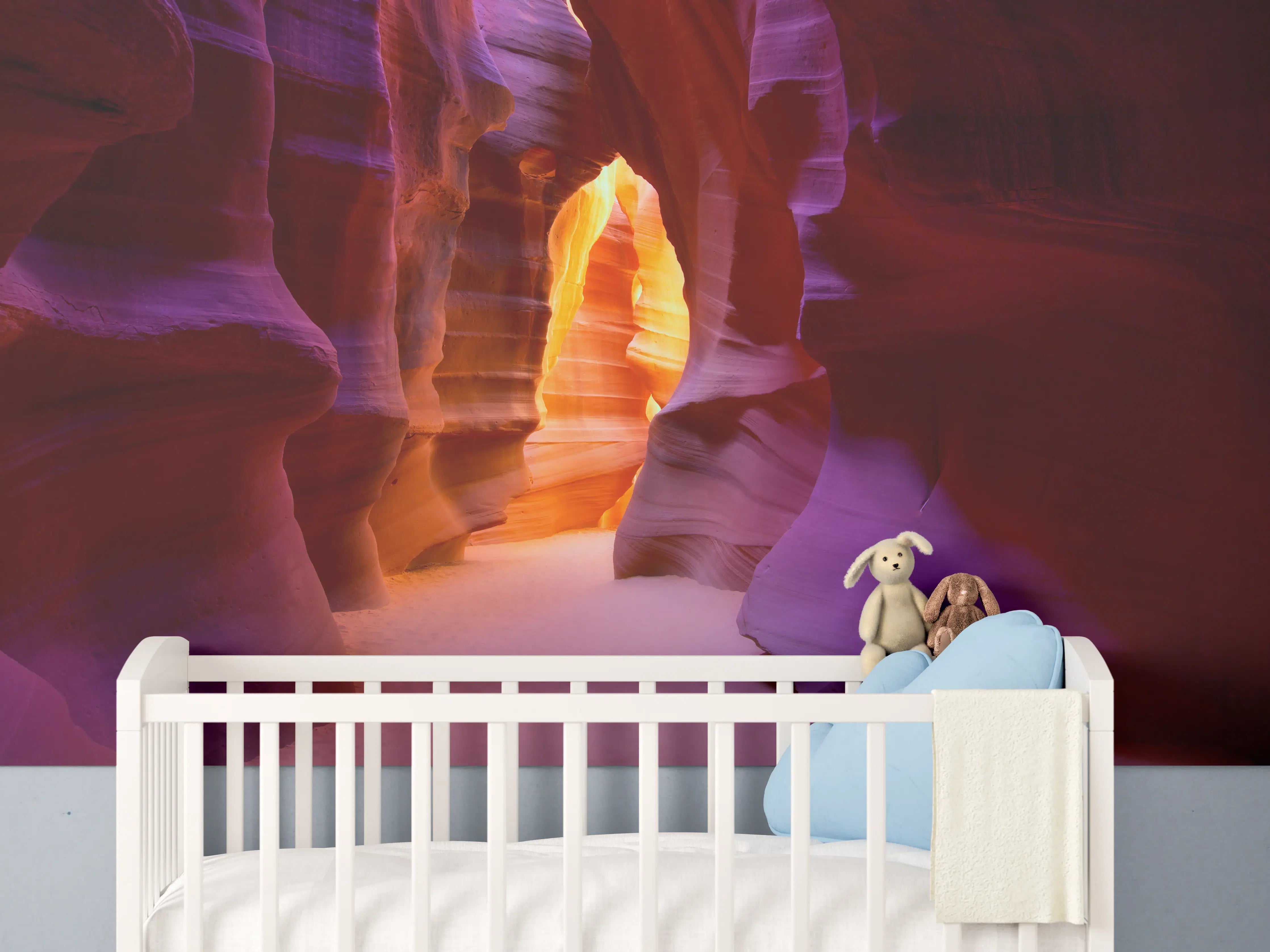 Babyzimmer Wandgestaltung - warme Felsschlucht in Arizona