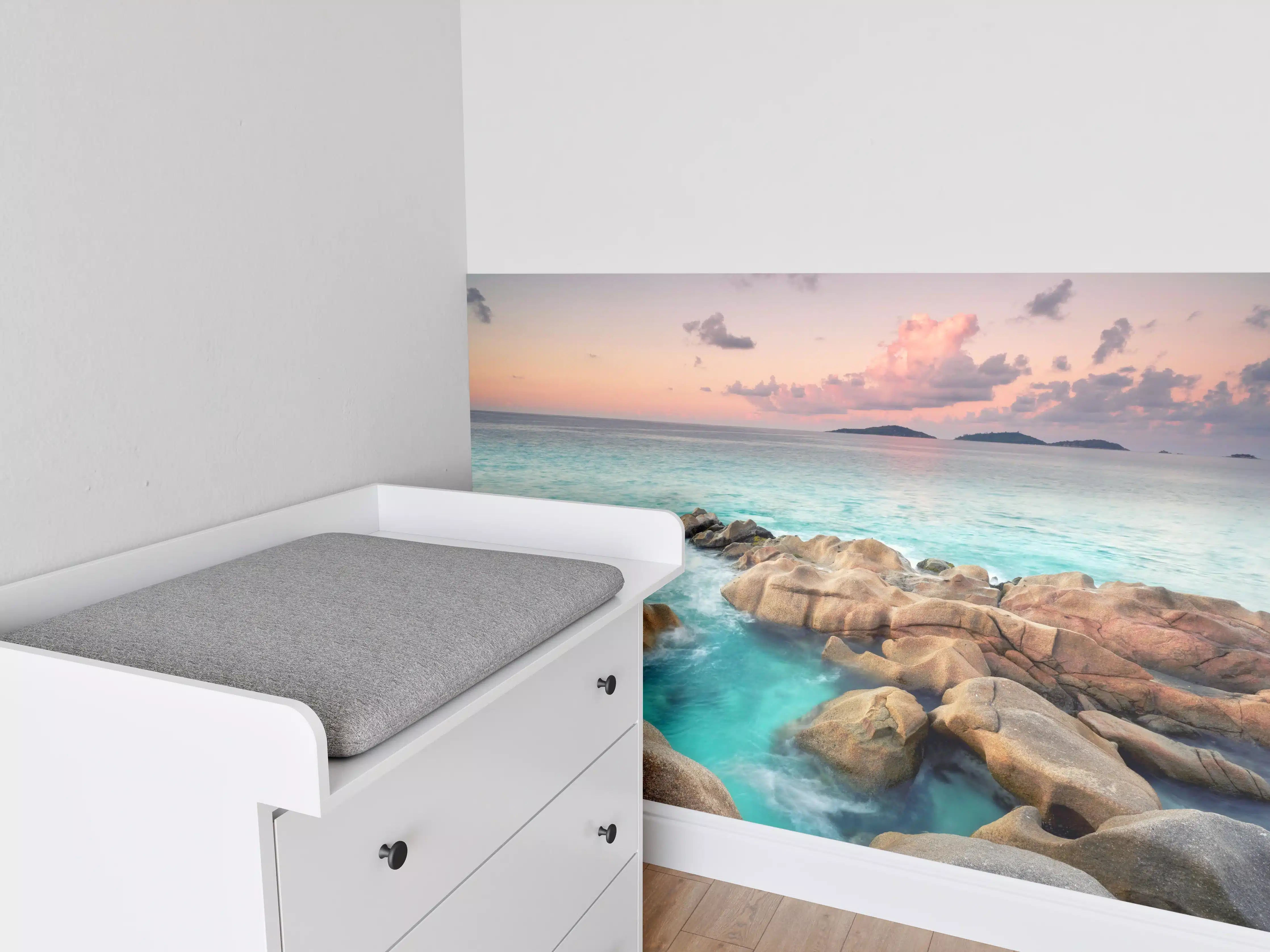 Babyzimmer Wandgestaltung - zauberhaftes Felsen in Seychellen