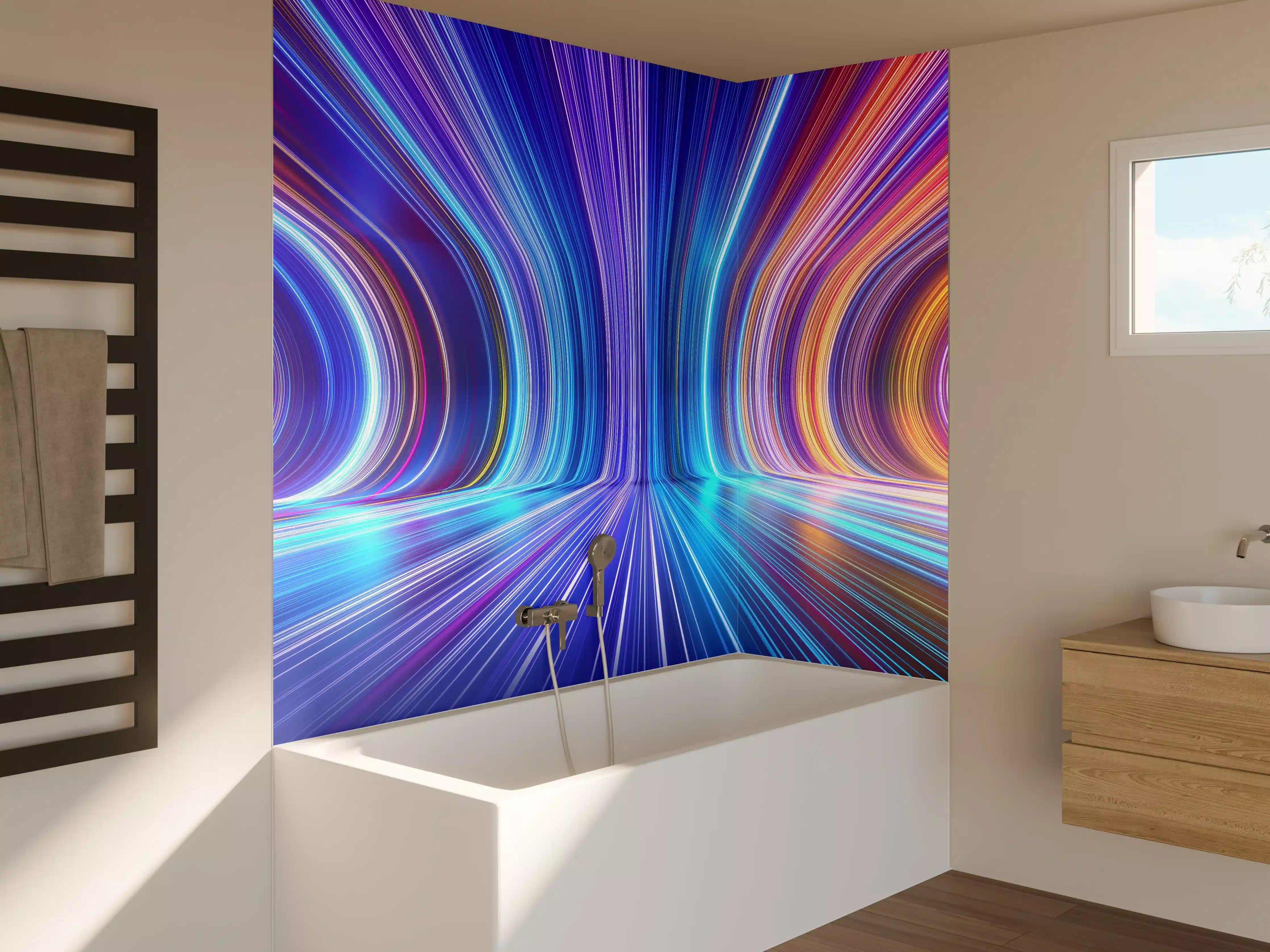 Badewannen-Rückwand - 3D Rendering - Zukunft