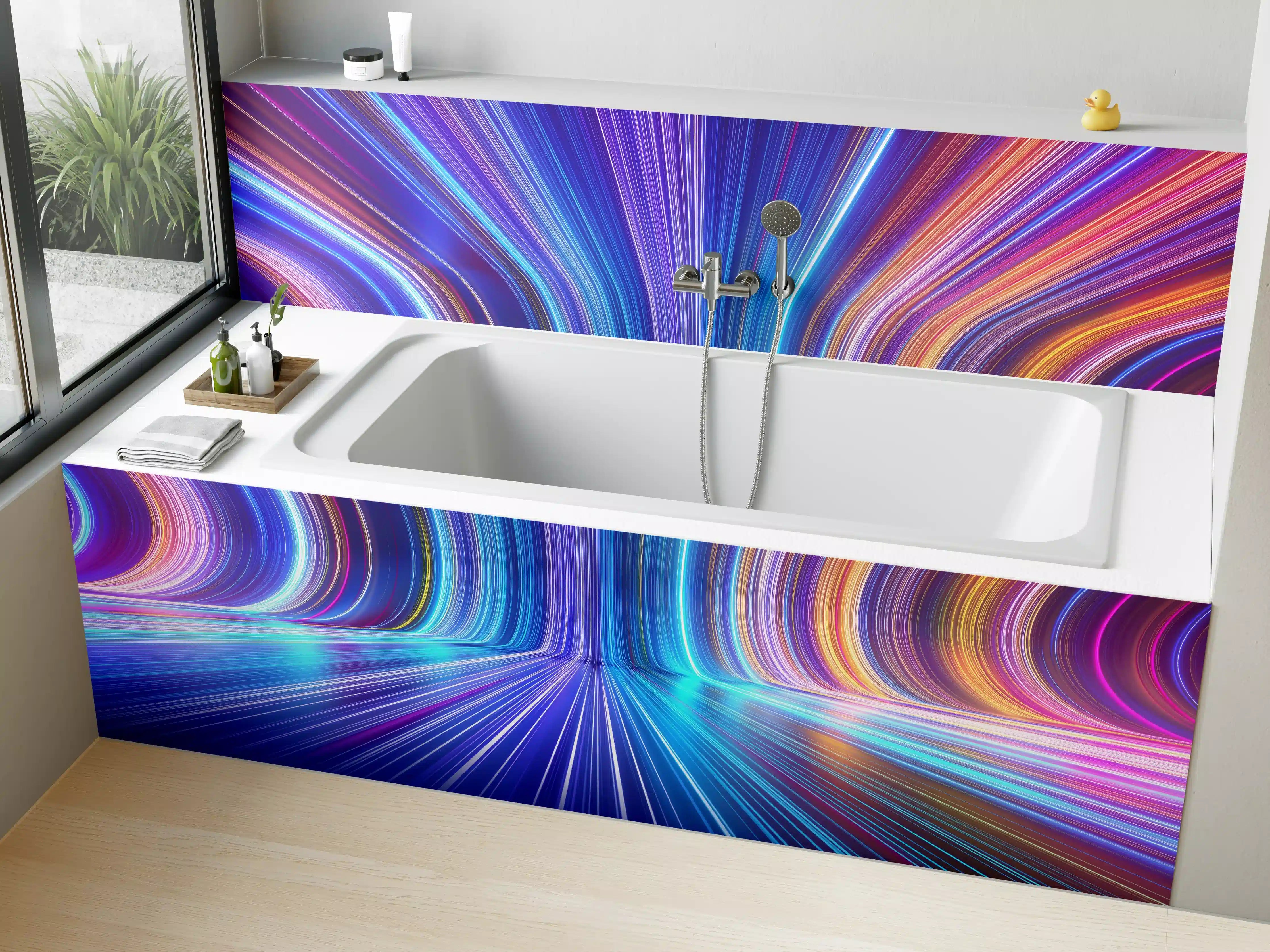 Badewannen-Rückwand - 3D Rendering - Zukunft