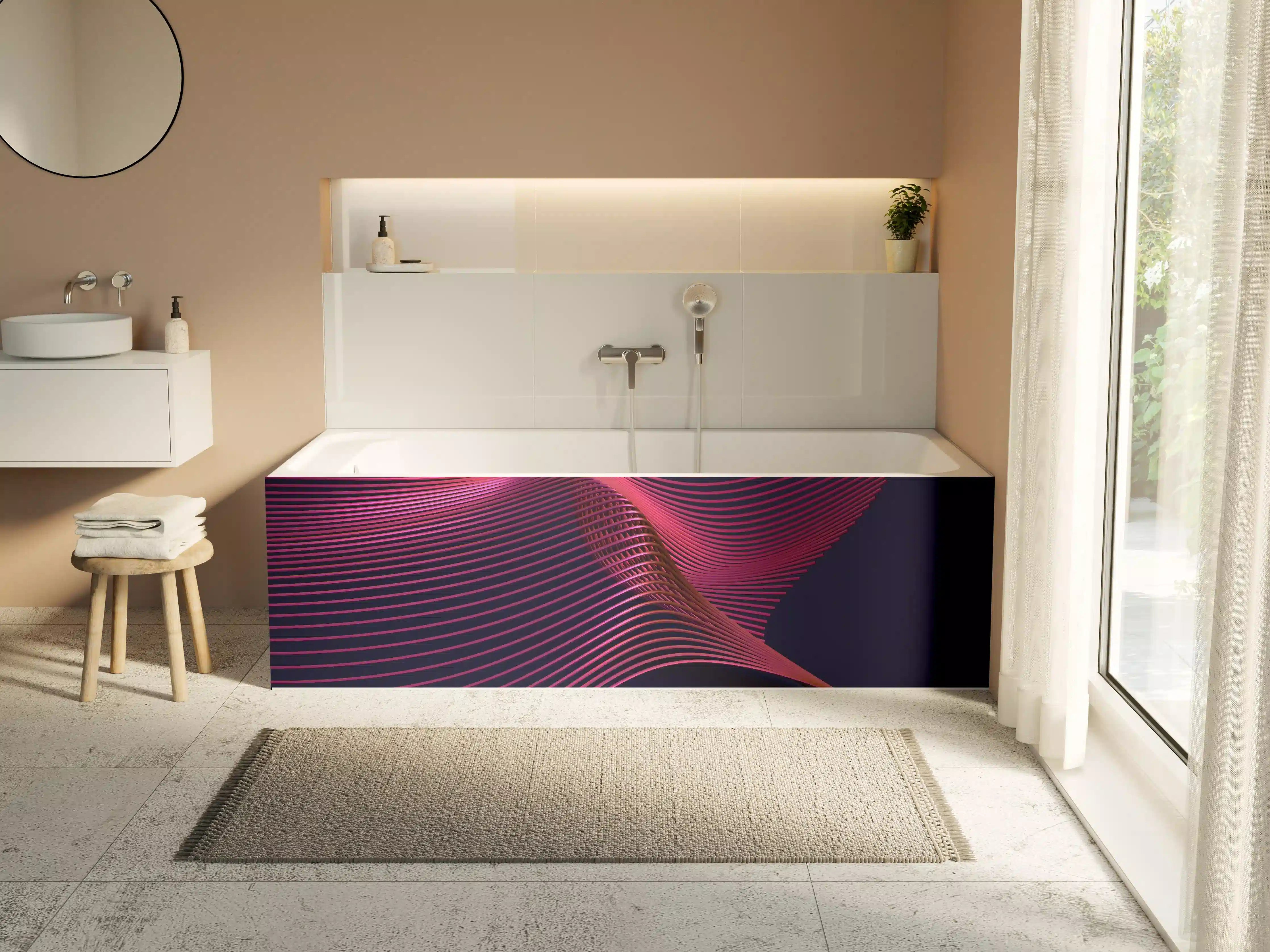 Badewannen-Rückwand - Abstrakte 3D-Oberfläche