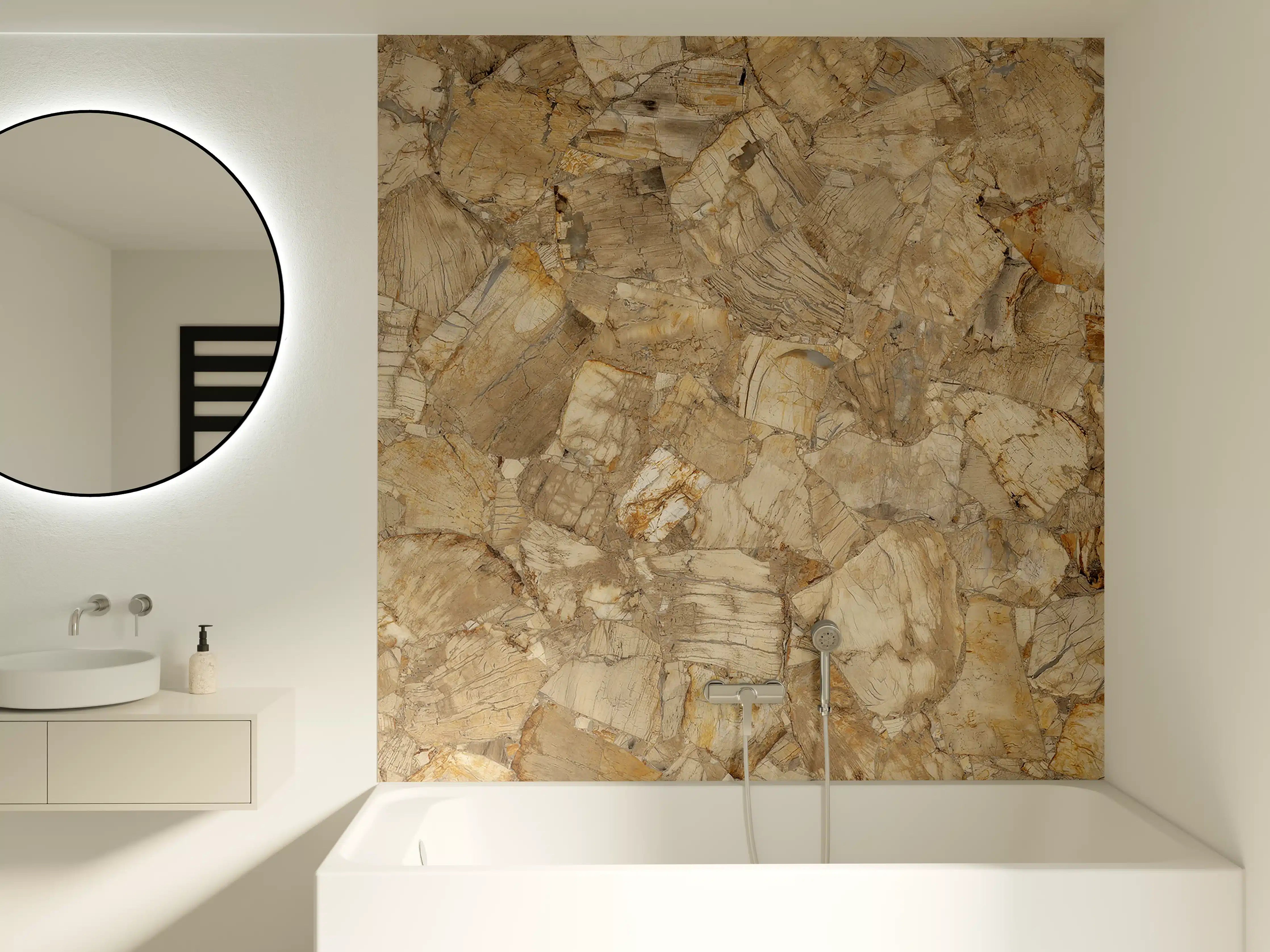 Badewannen-Rückwand - Abstrakte Holz Struktur