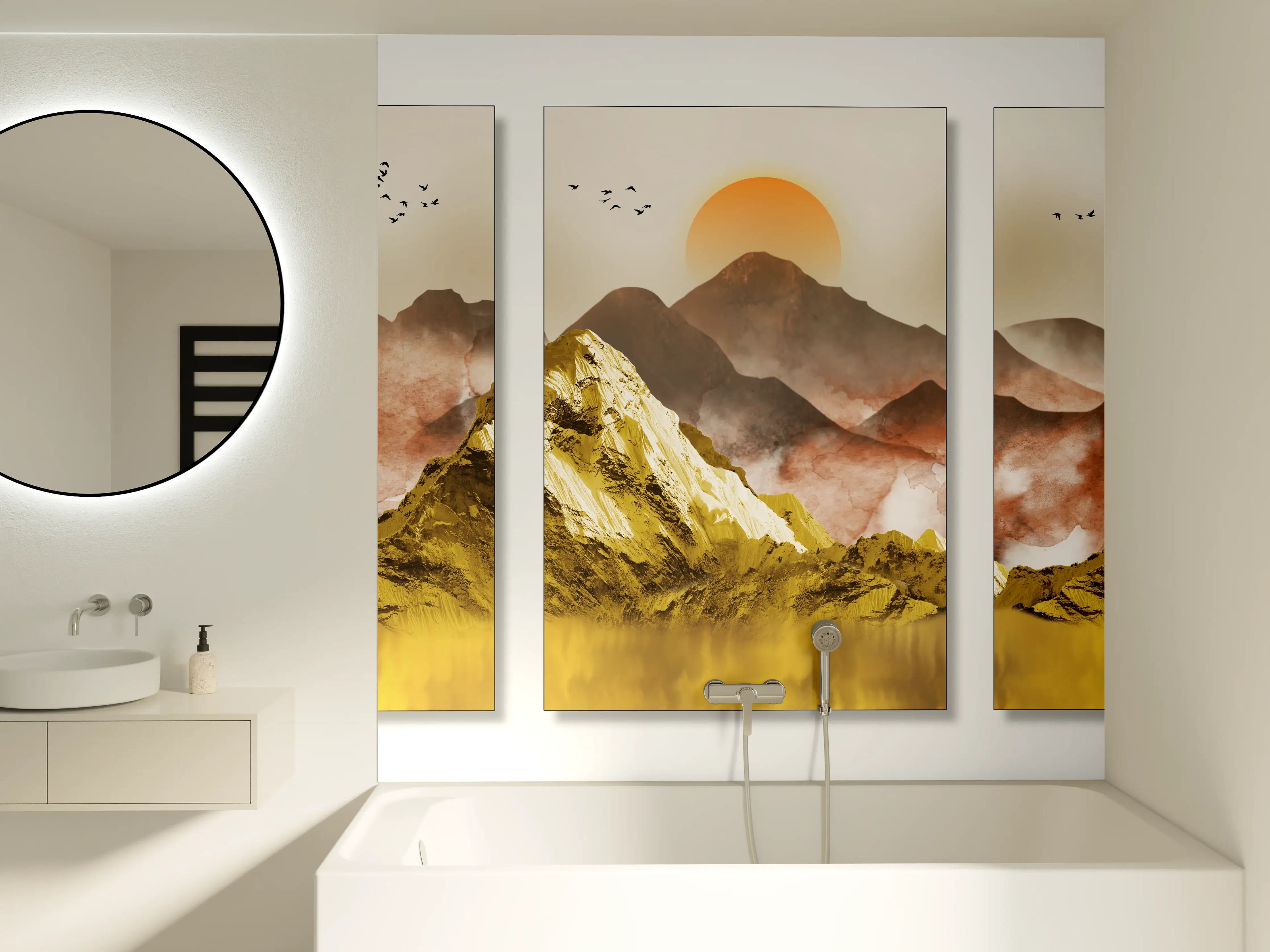 Badewannen-Rückwand - Abstrakte Landschaftsfotos - Tapete