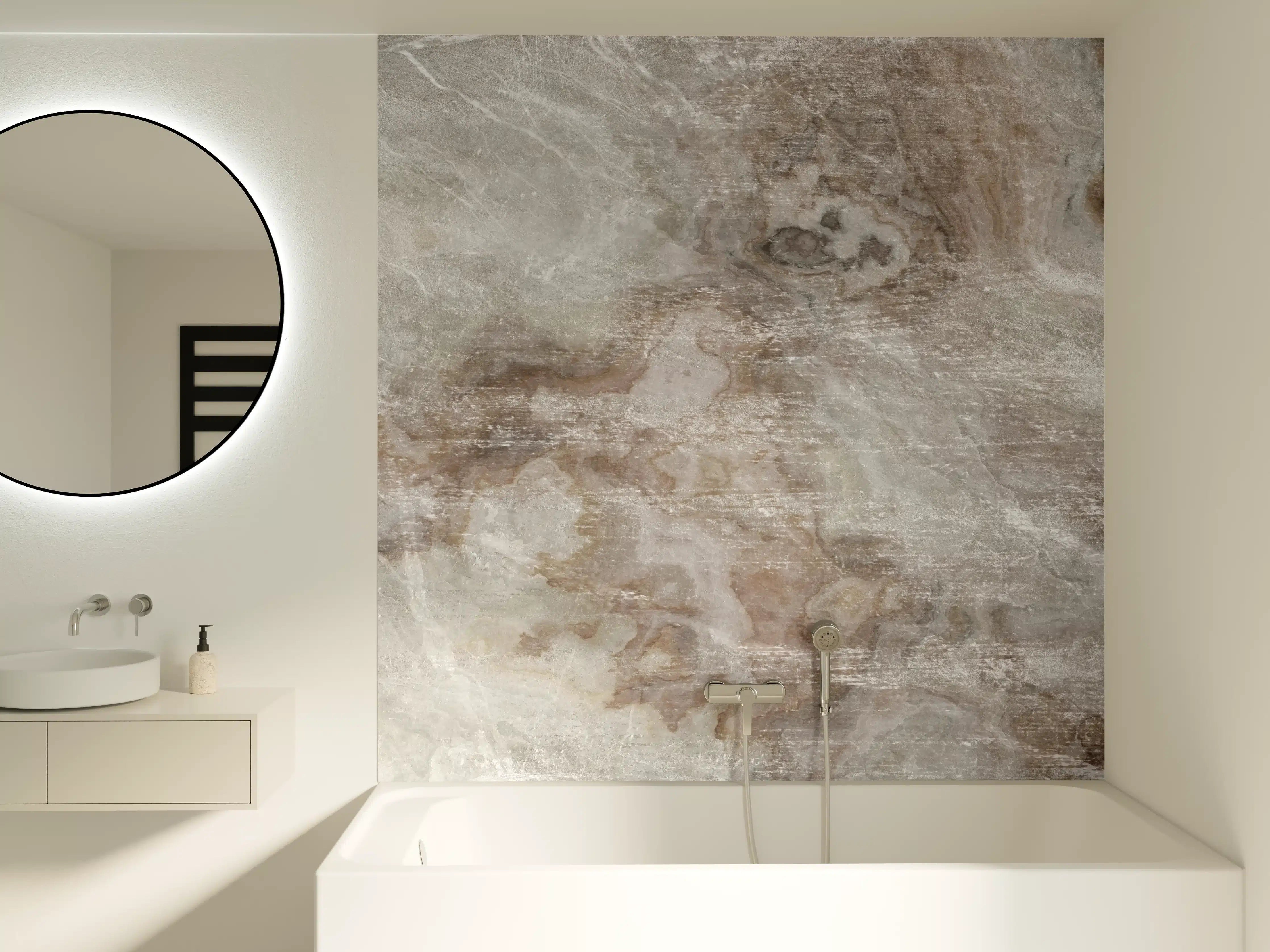 Badewannen-Rückwand - Abstrakte Marmor Stein Textur