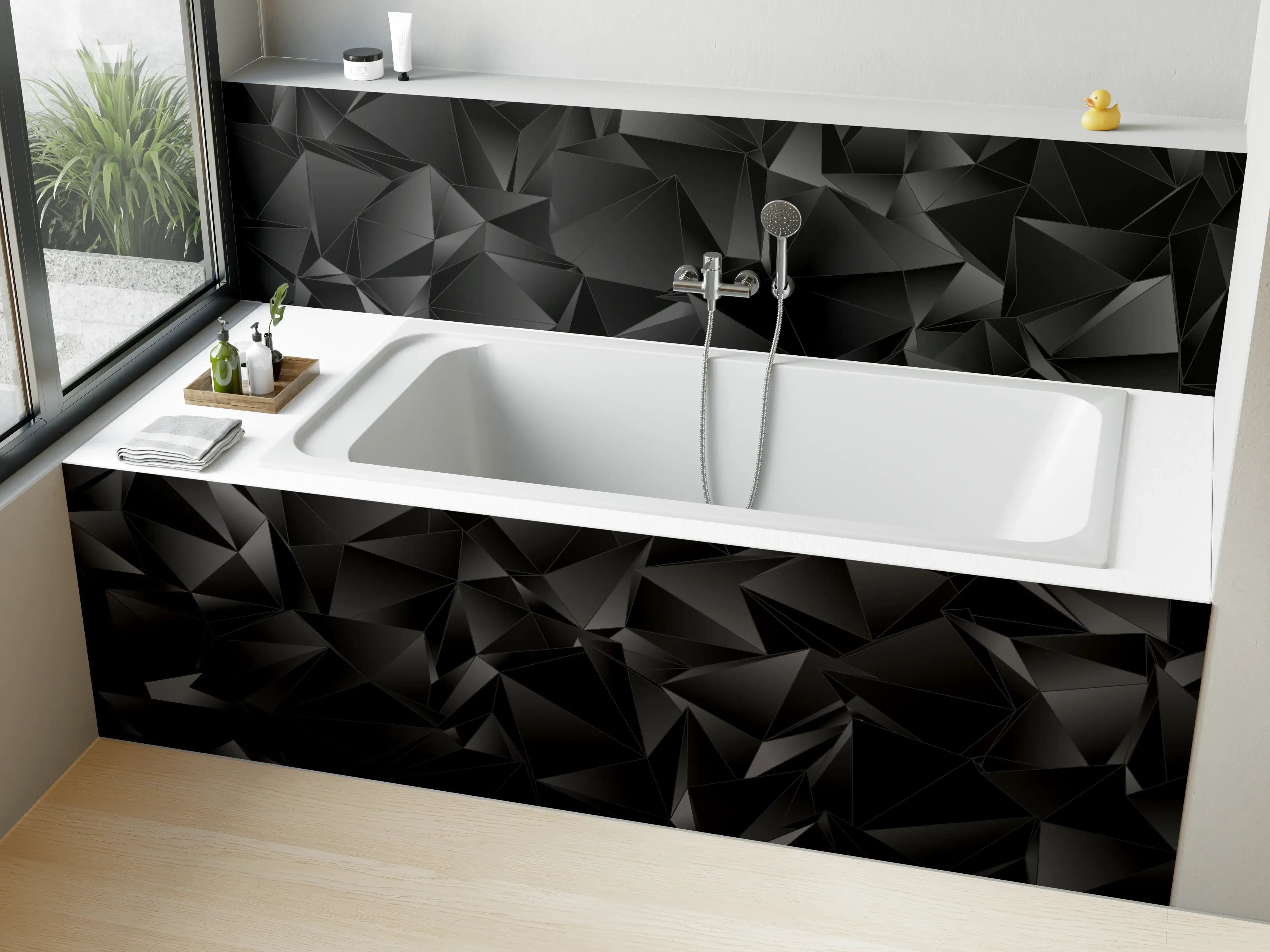 Badewannen-Rückwand - Abstrakter Hintergrund Polygonale Textur