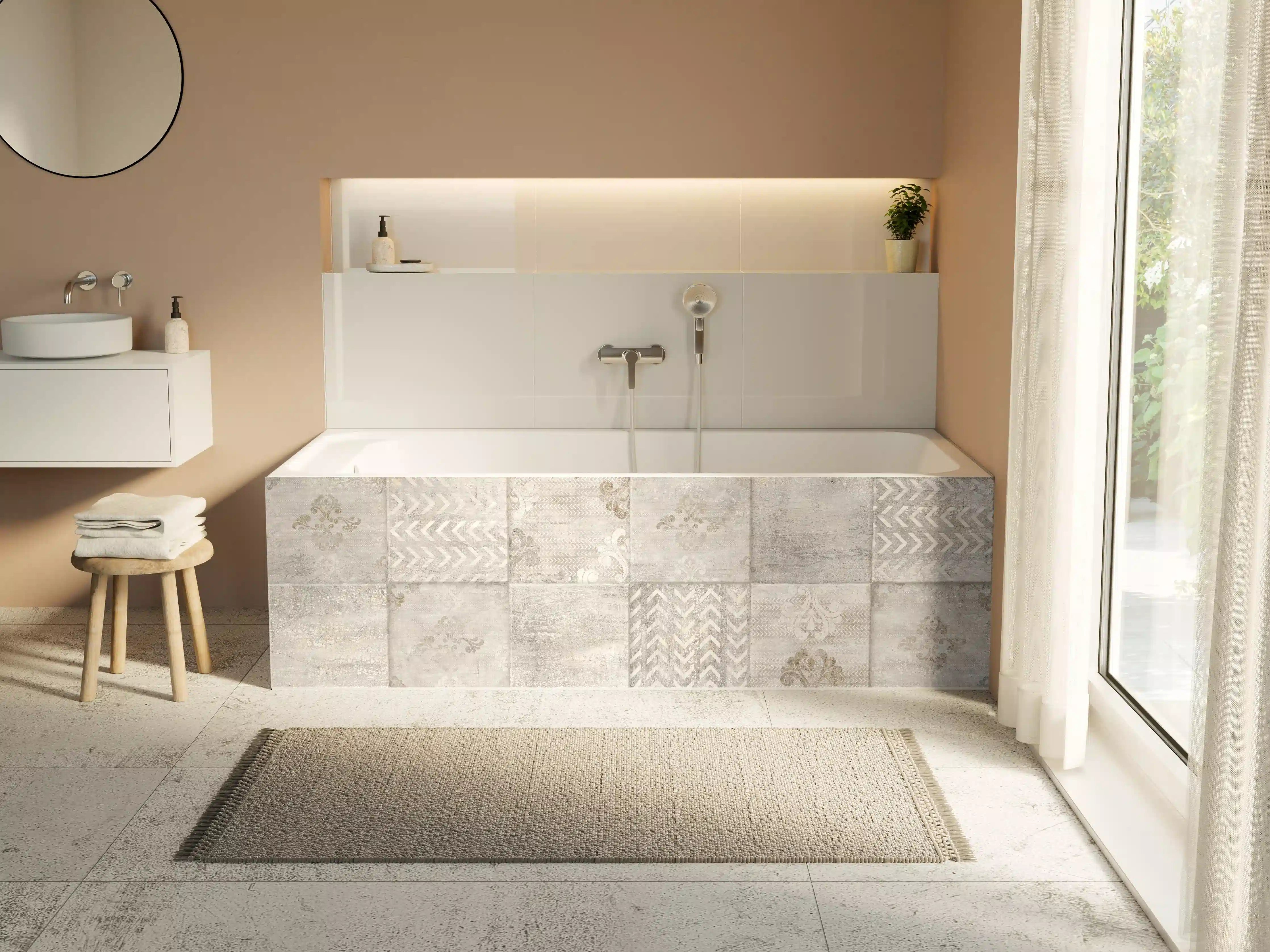 Badewannen-Rückwand - Abstrakter Mosaik Hintergrund