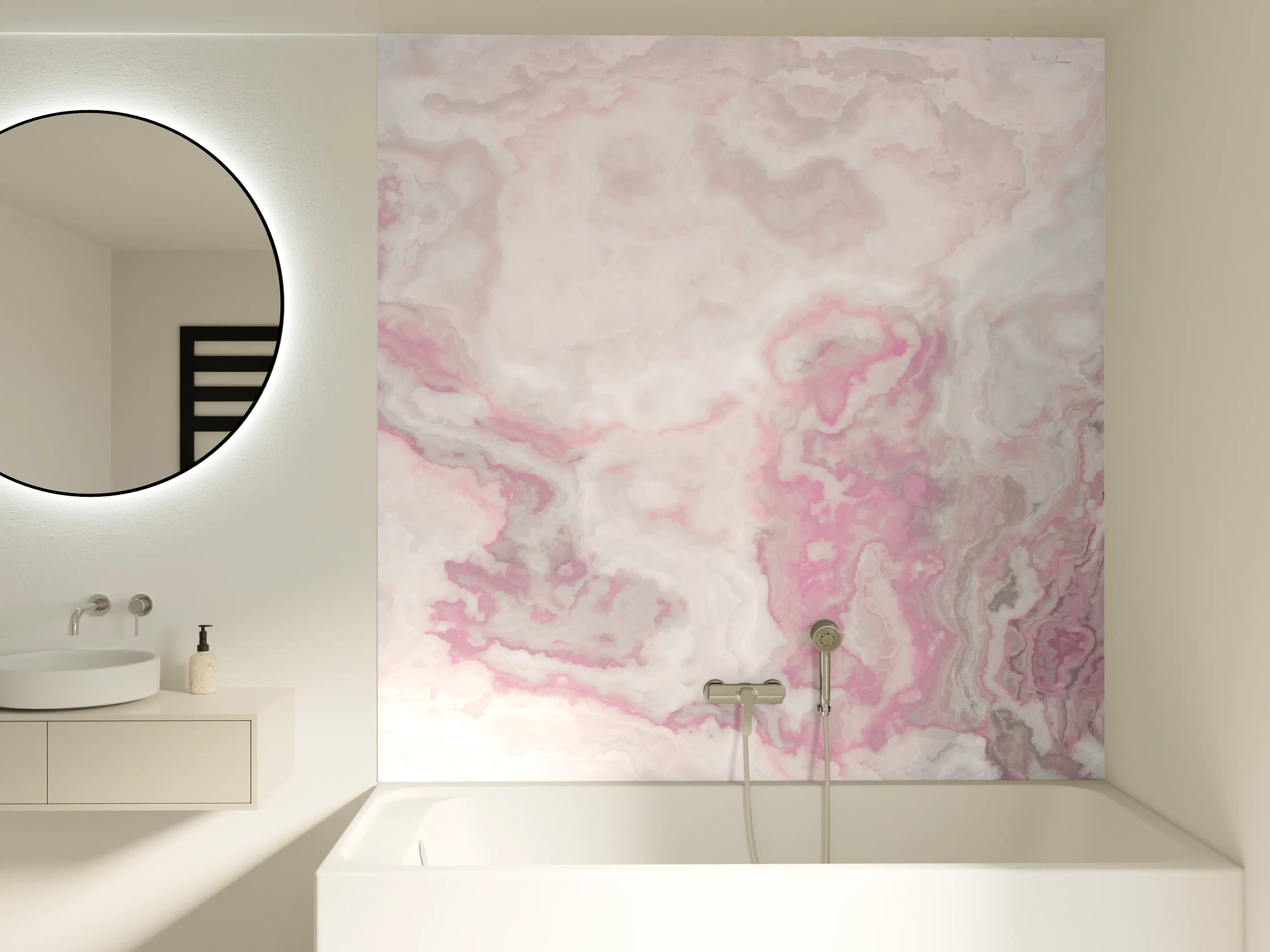 Badewannen-Rückwand - Abstraktes Aquarell