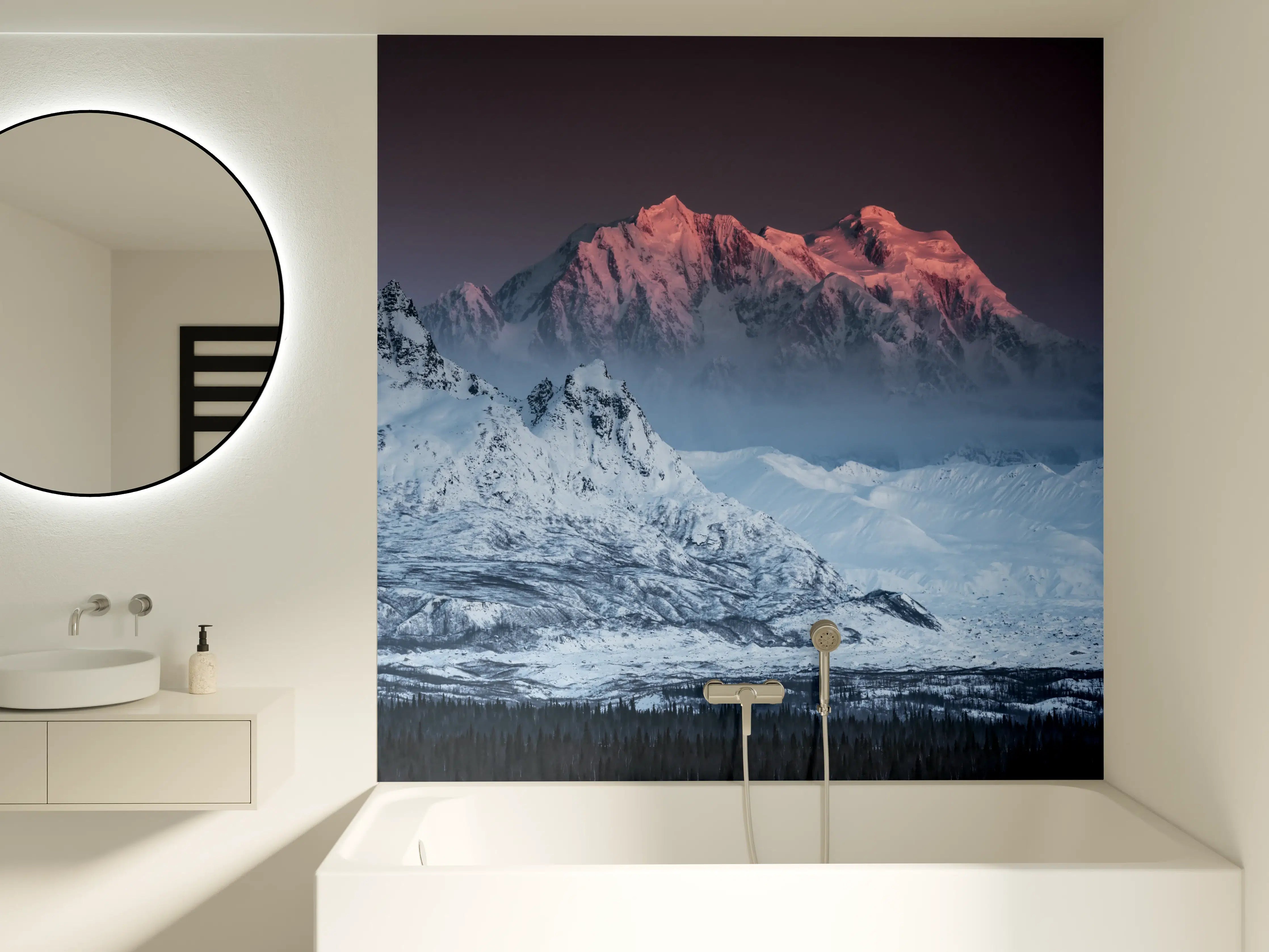 Badewannen-Rückwand - Alaska Winterberge Panorama