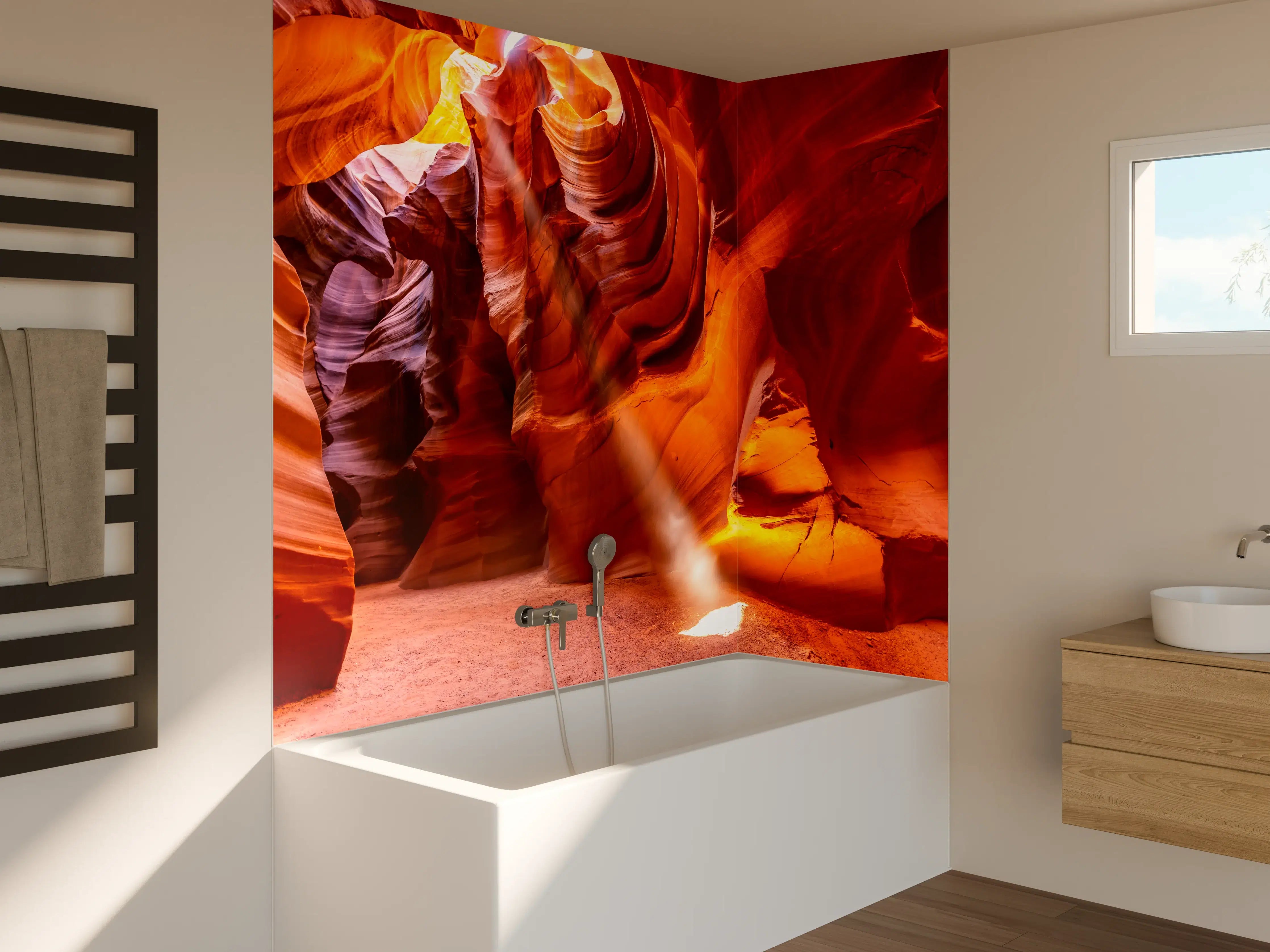 Badewannen-Rückwand - Antelope Canyon Farbenspiel