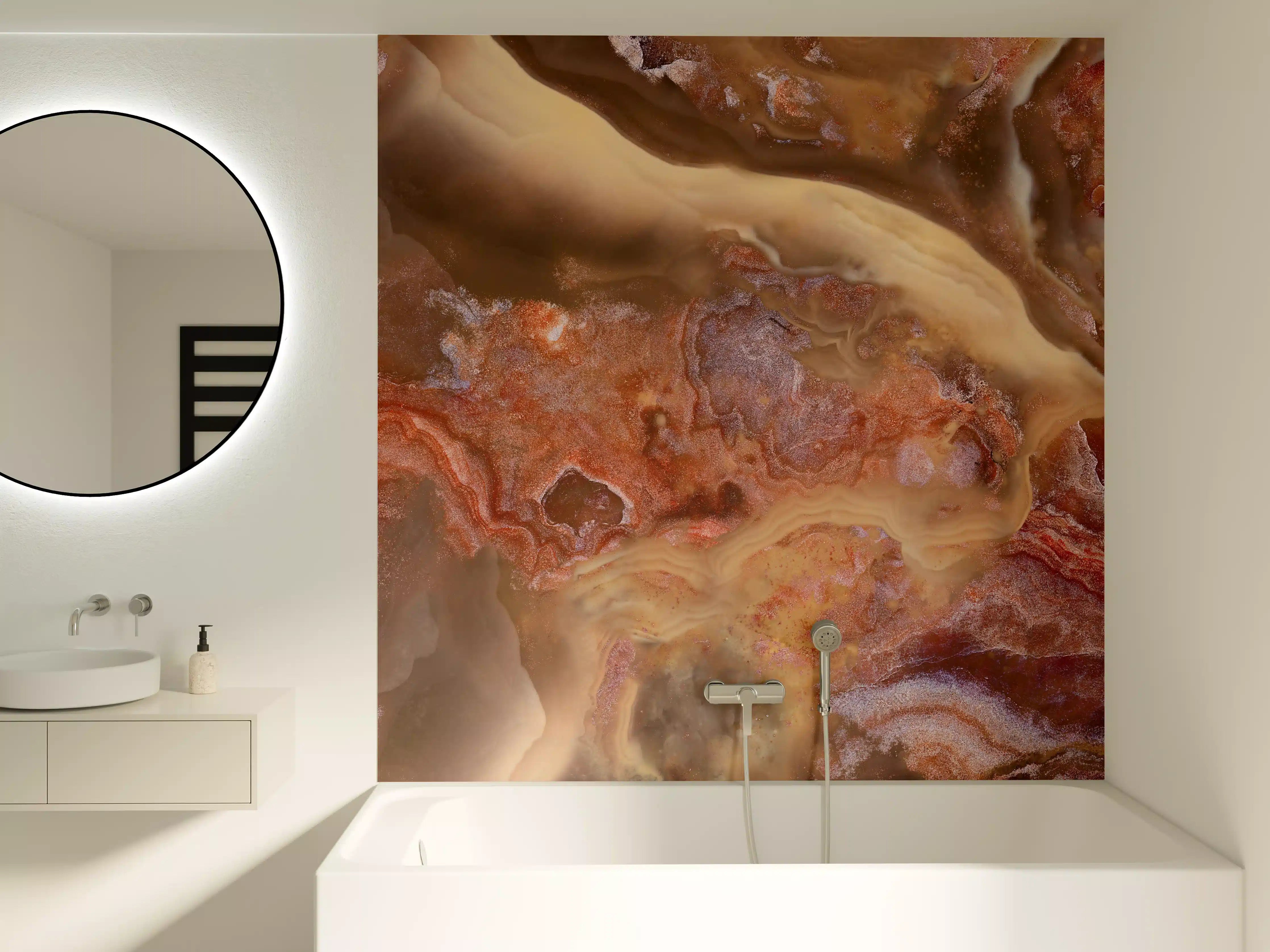 Badewannen-Rückwand - Antikes Marmordesign 