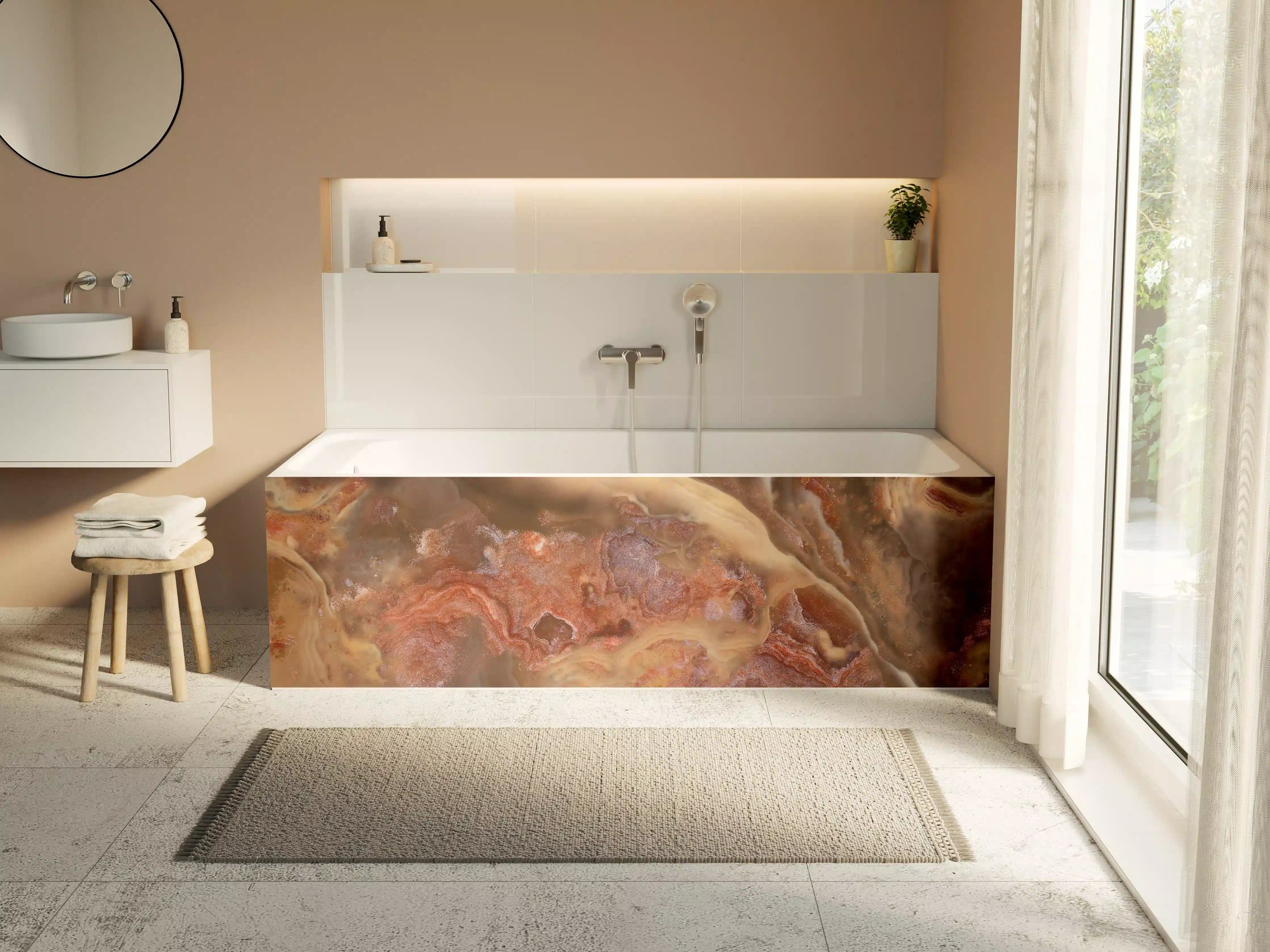 Badewannen-Rückwand - Antikes Marmordesign 