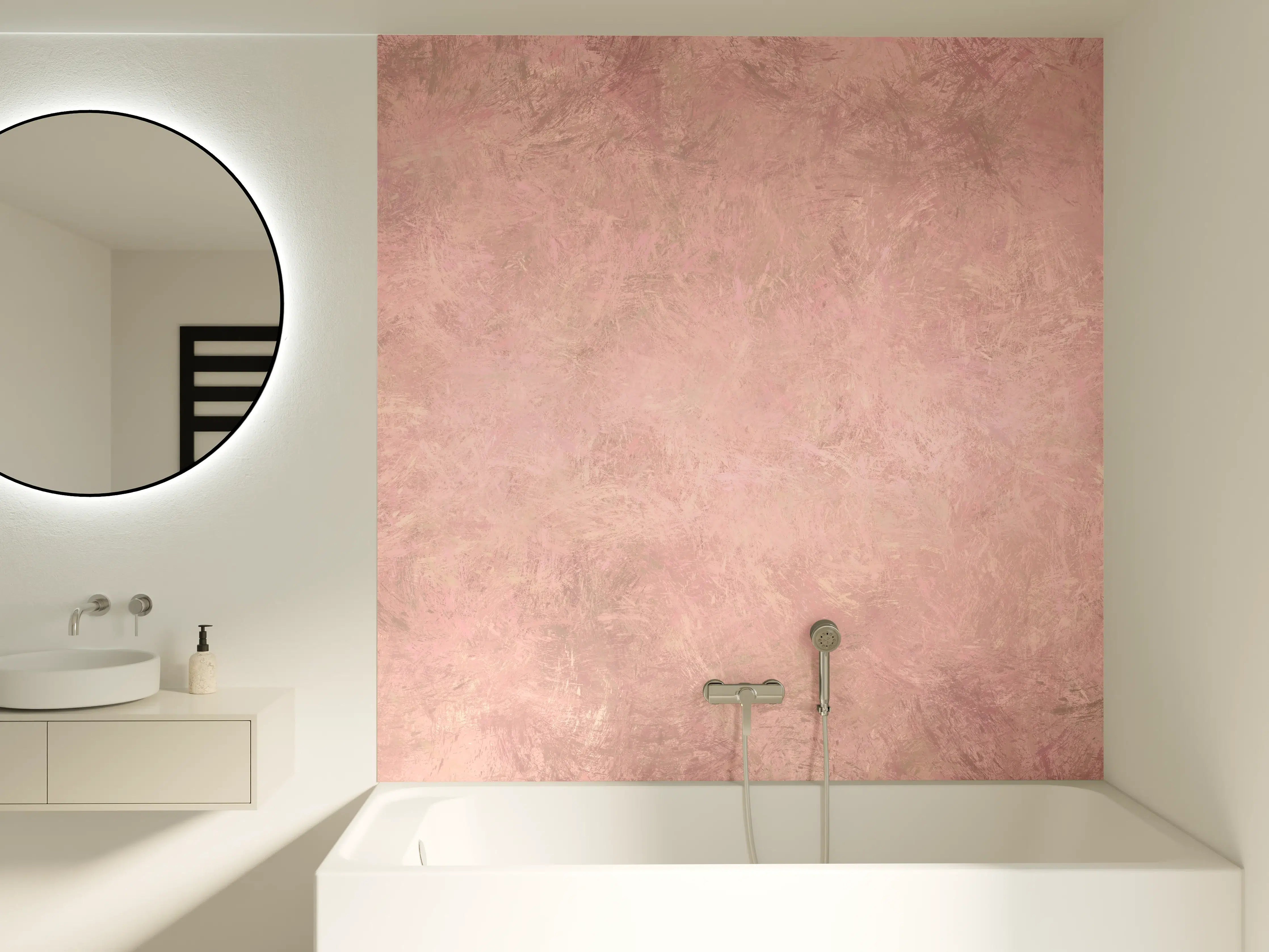 Badewannen-Rückwand - Aquarell Pinselmalerei
