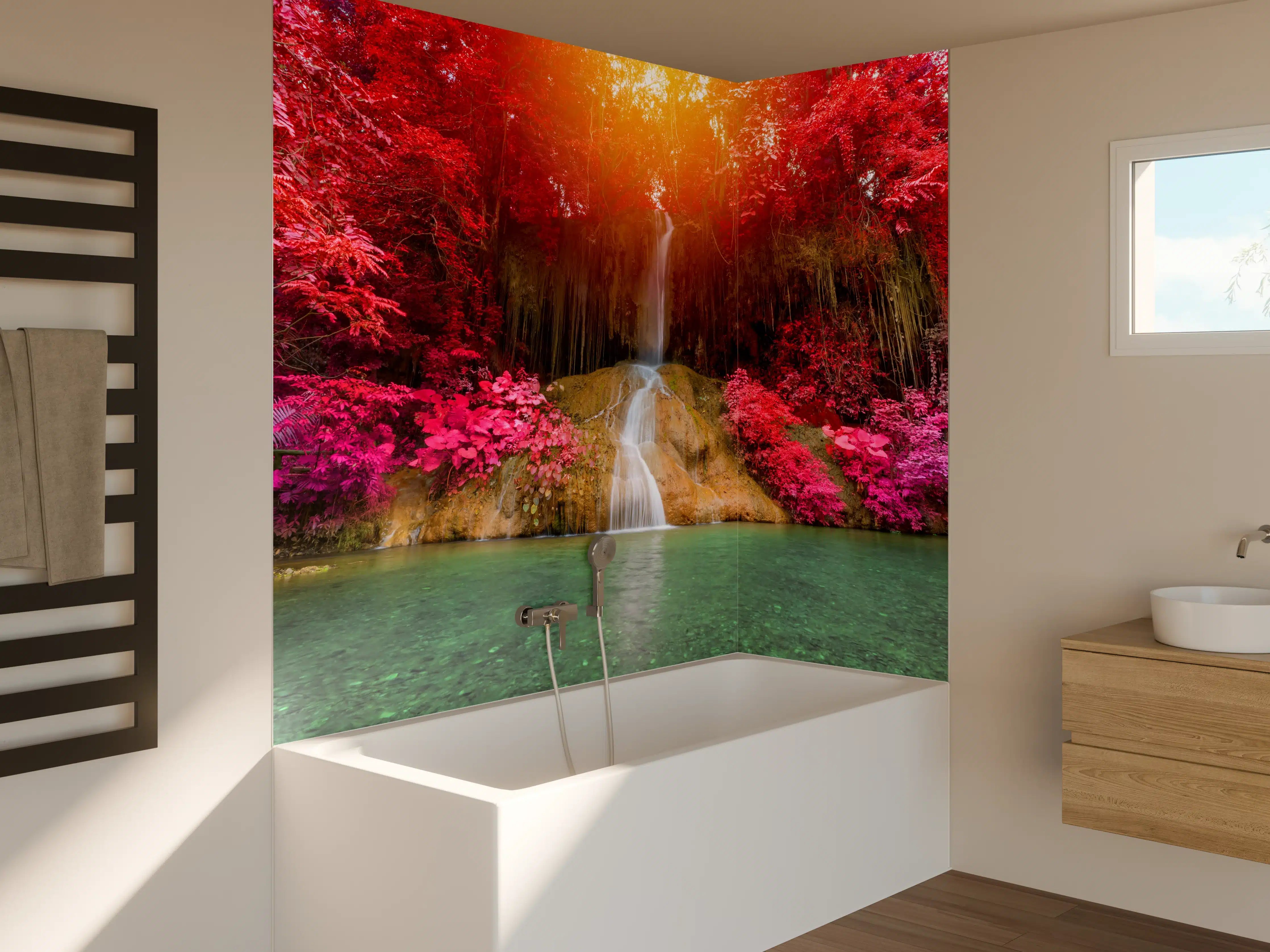 Badewannen-Rückwand - Atemberaubender Phu sang Wasserfall