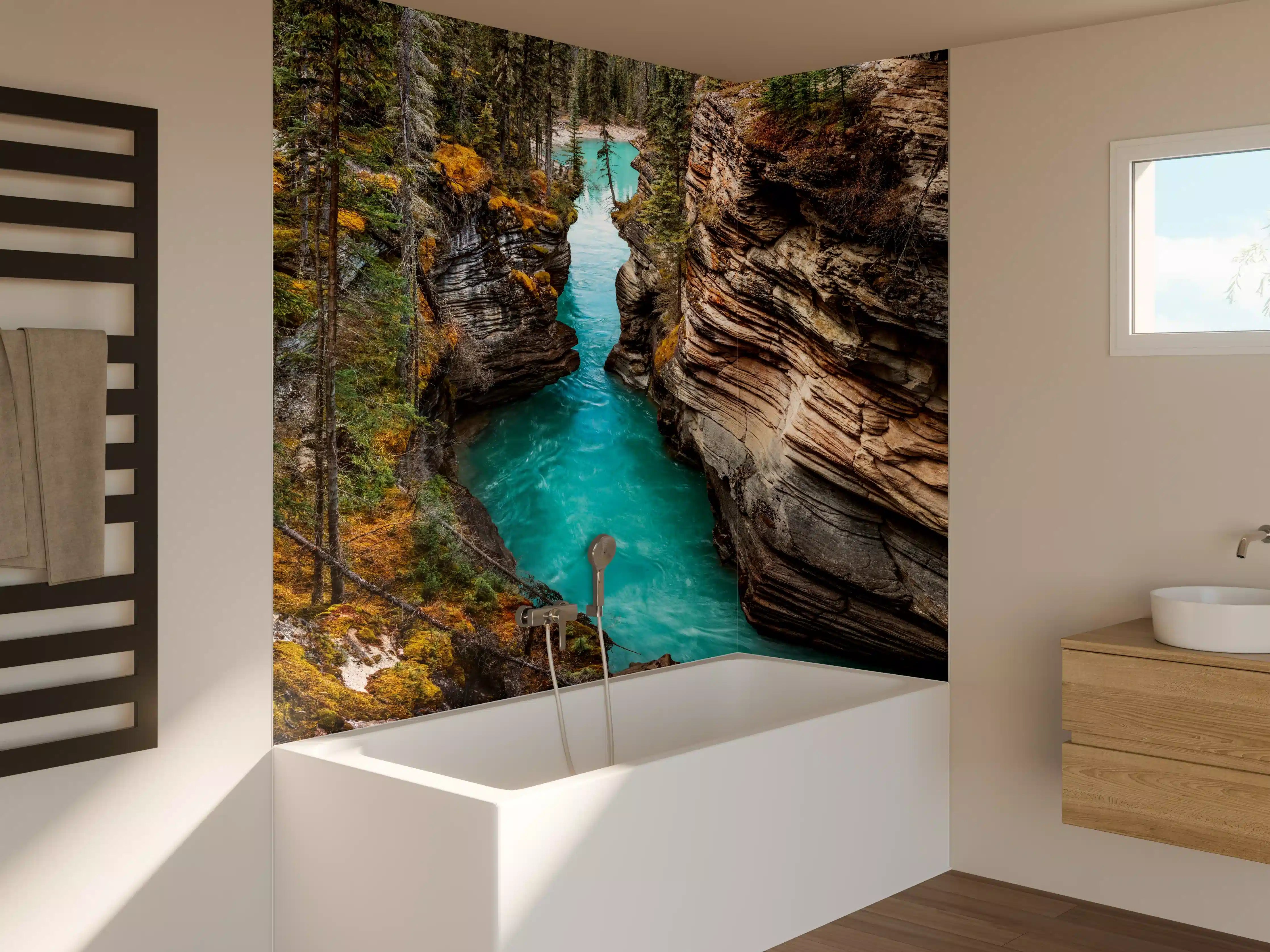 Badewannen-Rückwand - Athabasca Wasserfälle - Kanada