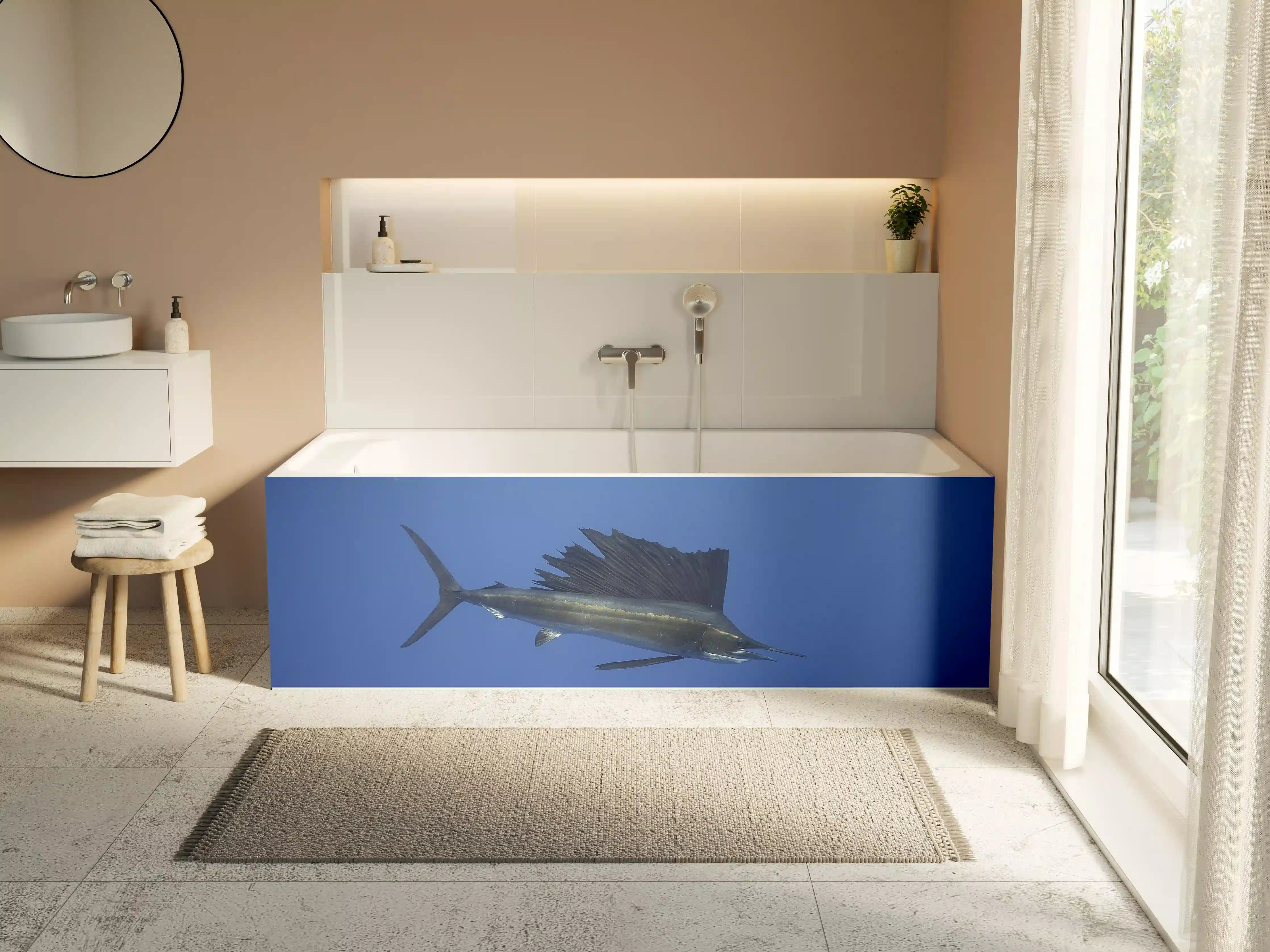 Badewannen-Rückwand - Atlantischer Segelfisch vor Küste Mexico