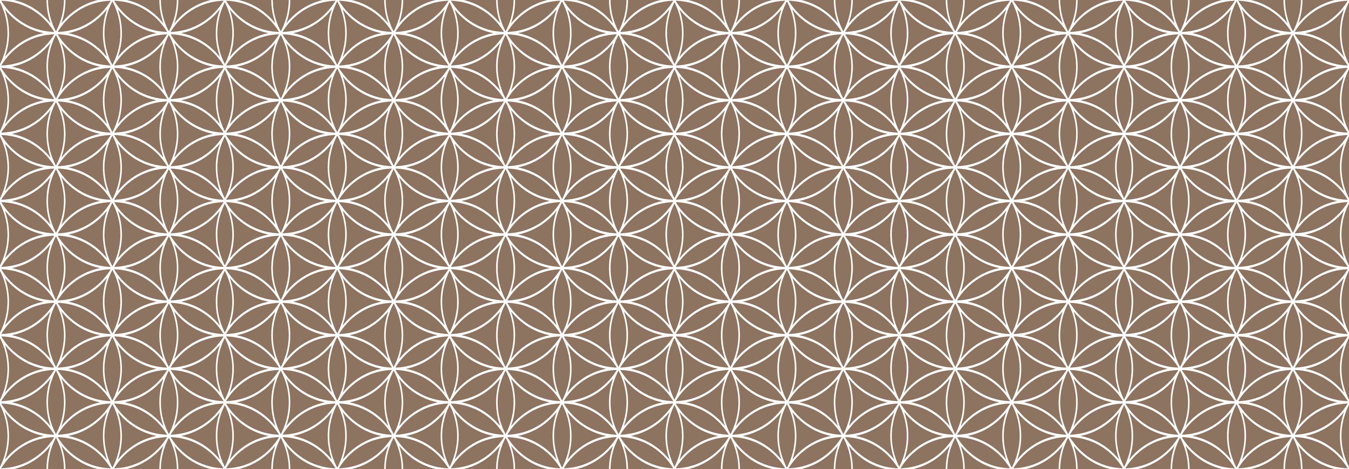 Badewannen-Rückwand-Beige-Muster mit geometrischer Blume