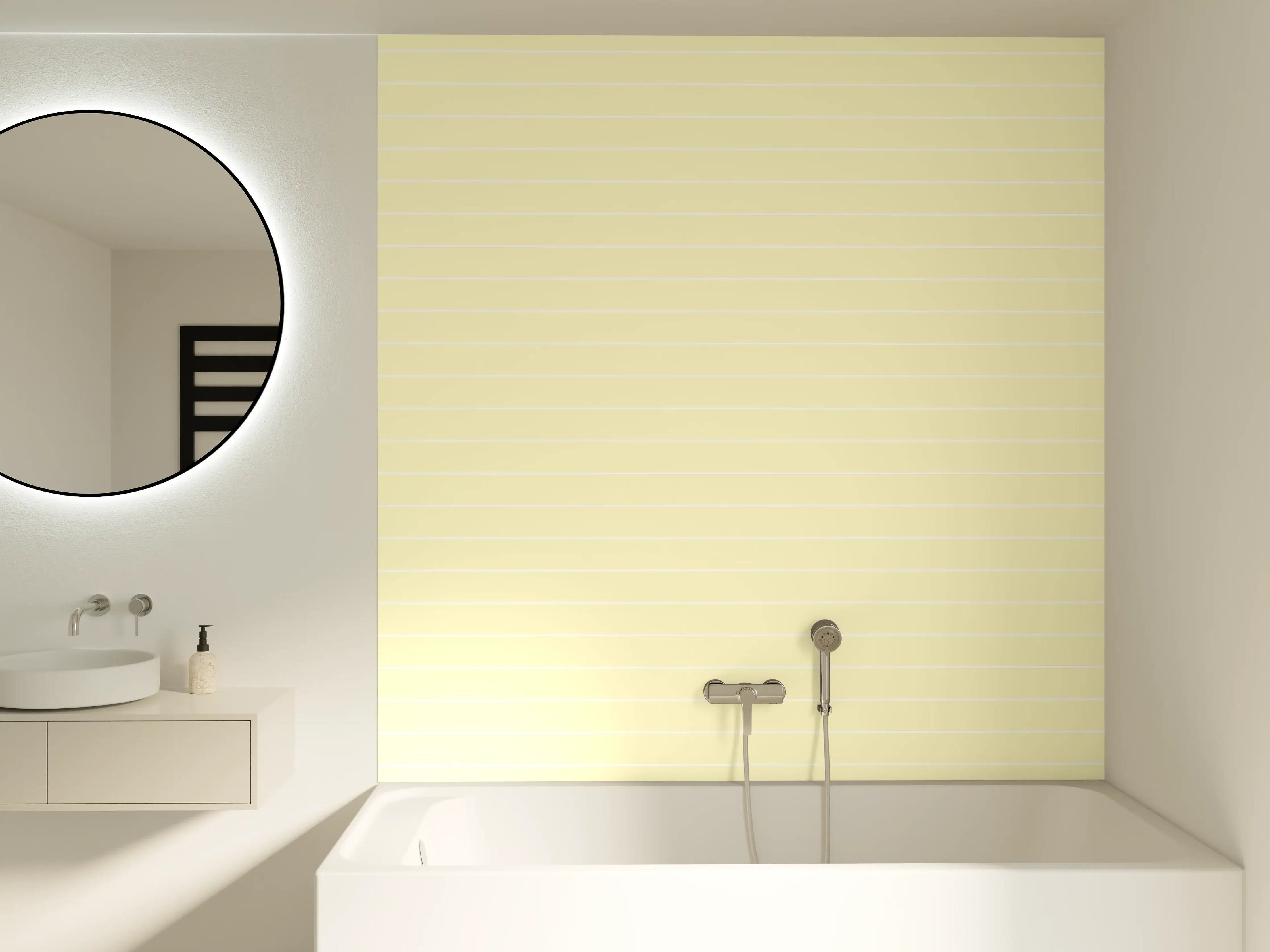 Badewannen-Rückwand - Beige, Feinlinige Textur mit subtilen Linien